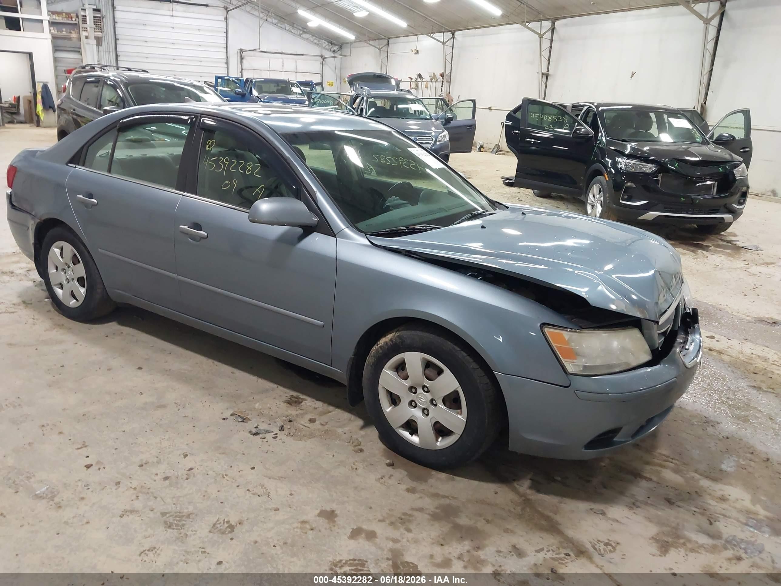 2009 Hyundai Sonata Gls V6 Light Blue vin: 5NPET46F29H456467