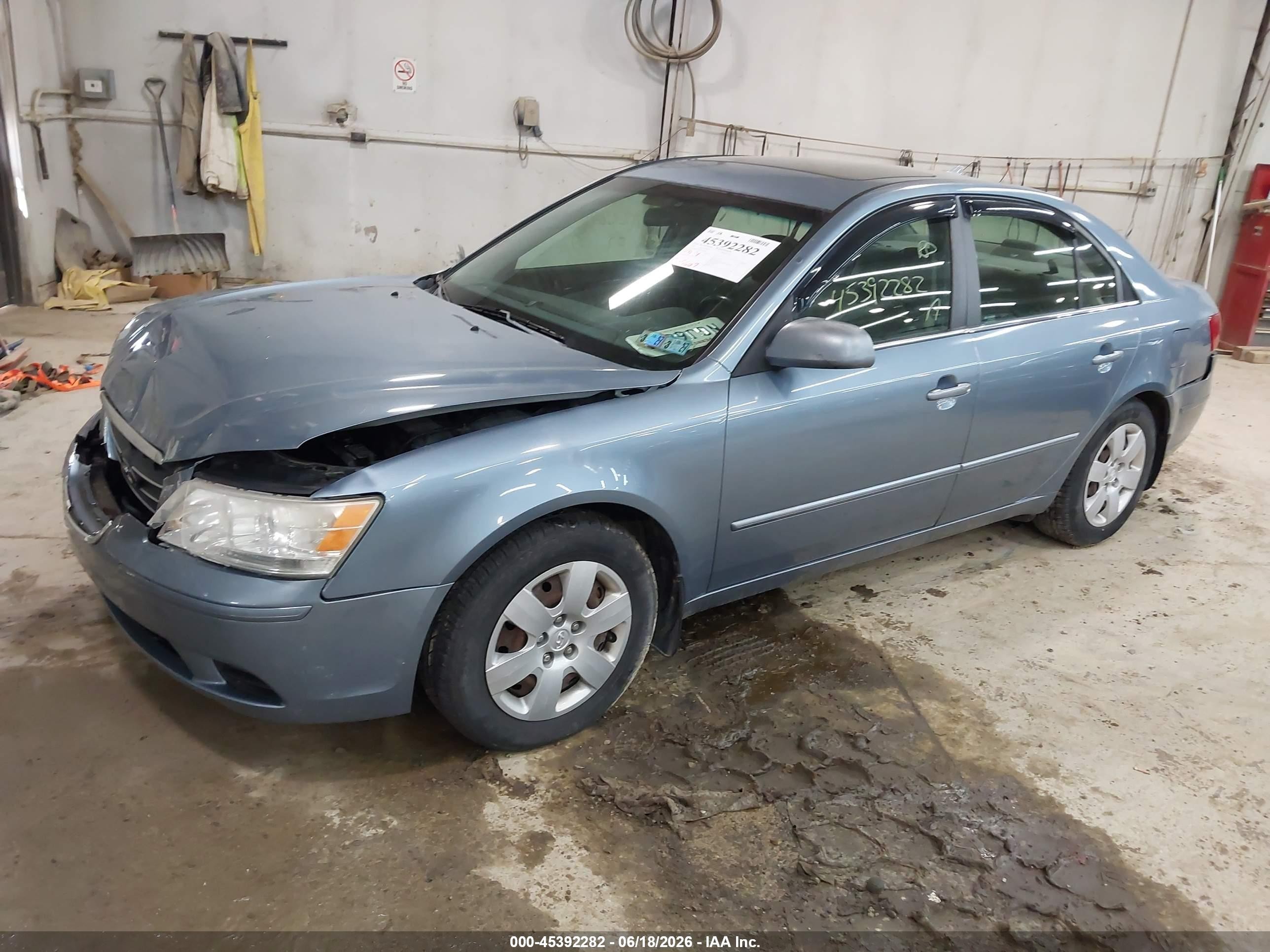 2009 Hyundai Sonata Gls V6 Light Blue vin: 5NPET46F29H456467