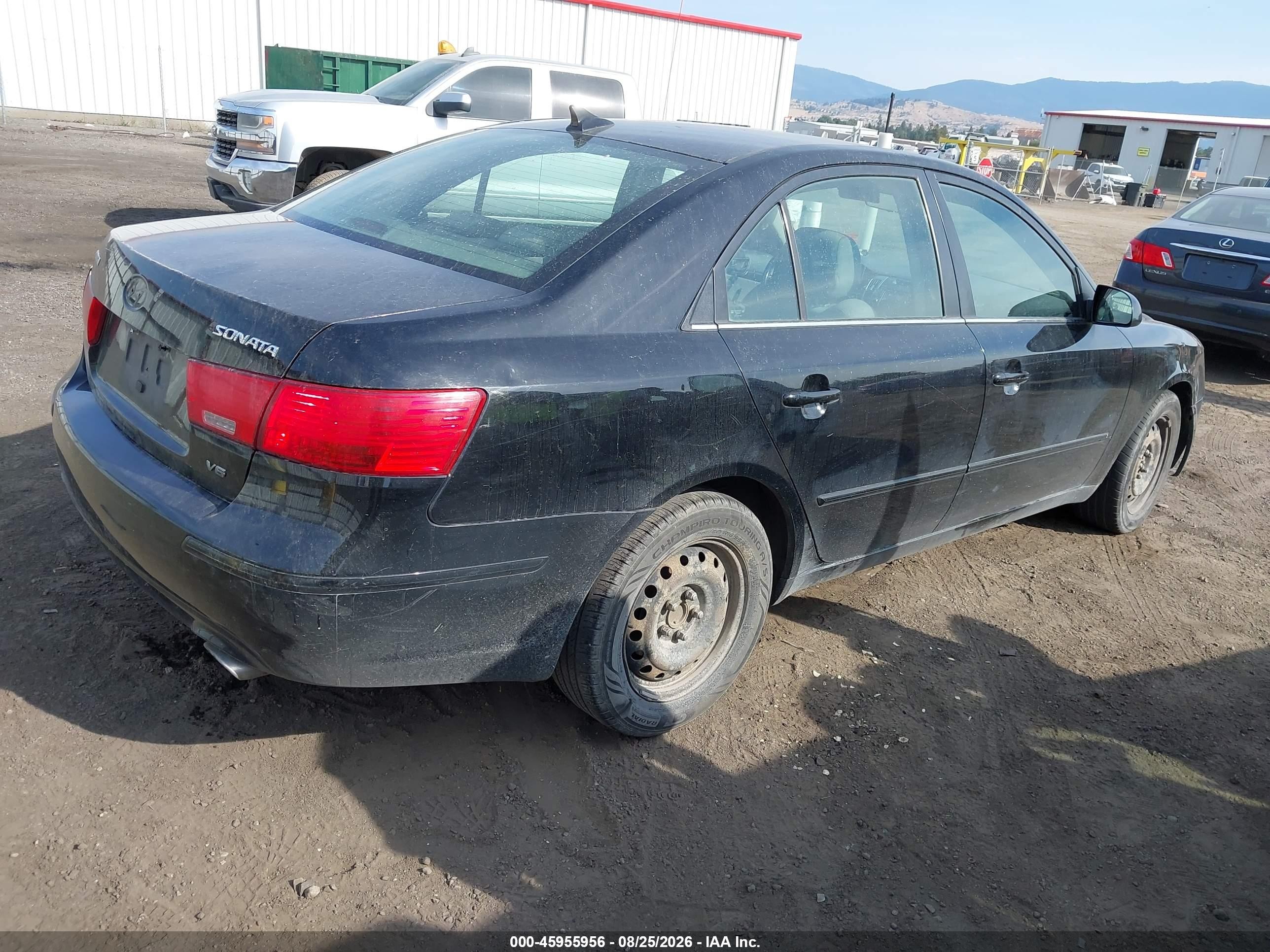 2009 Hyundai Sonata Gls V6 Black vin: 5NPET46F29H458249