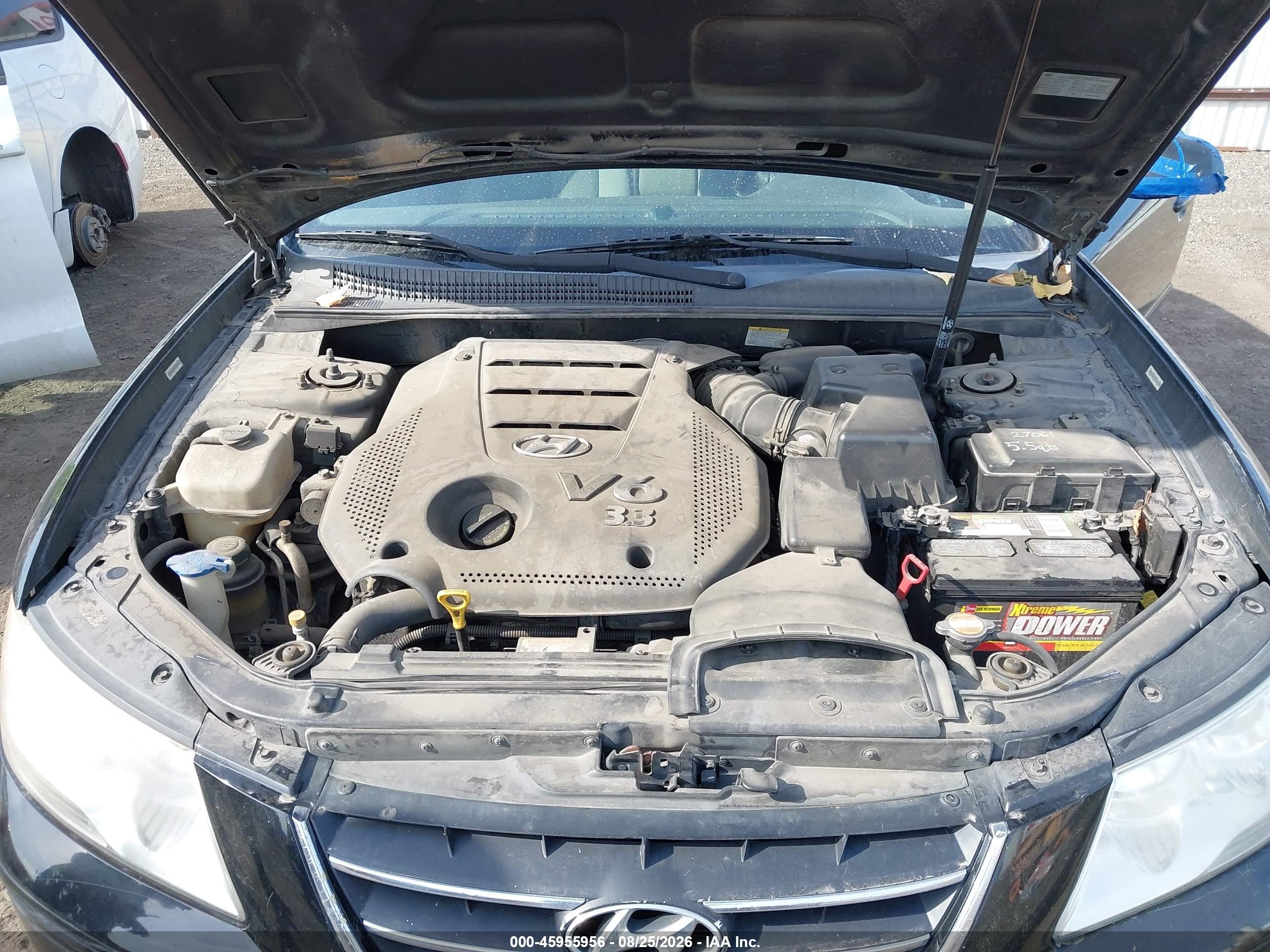 2009 Hyundai Sonata Gls V6 Black vin: 5NPET46F29H458249