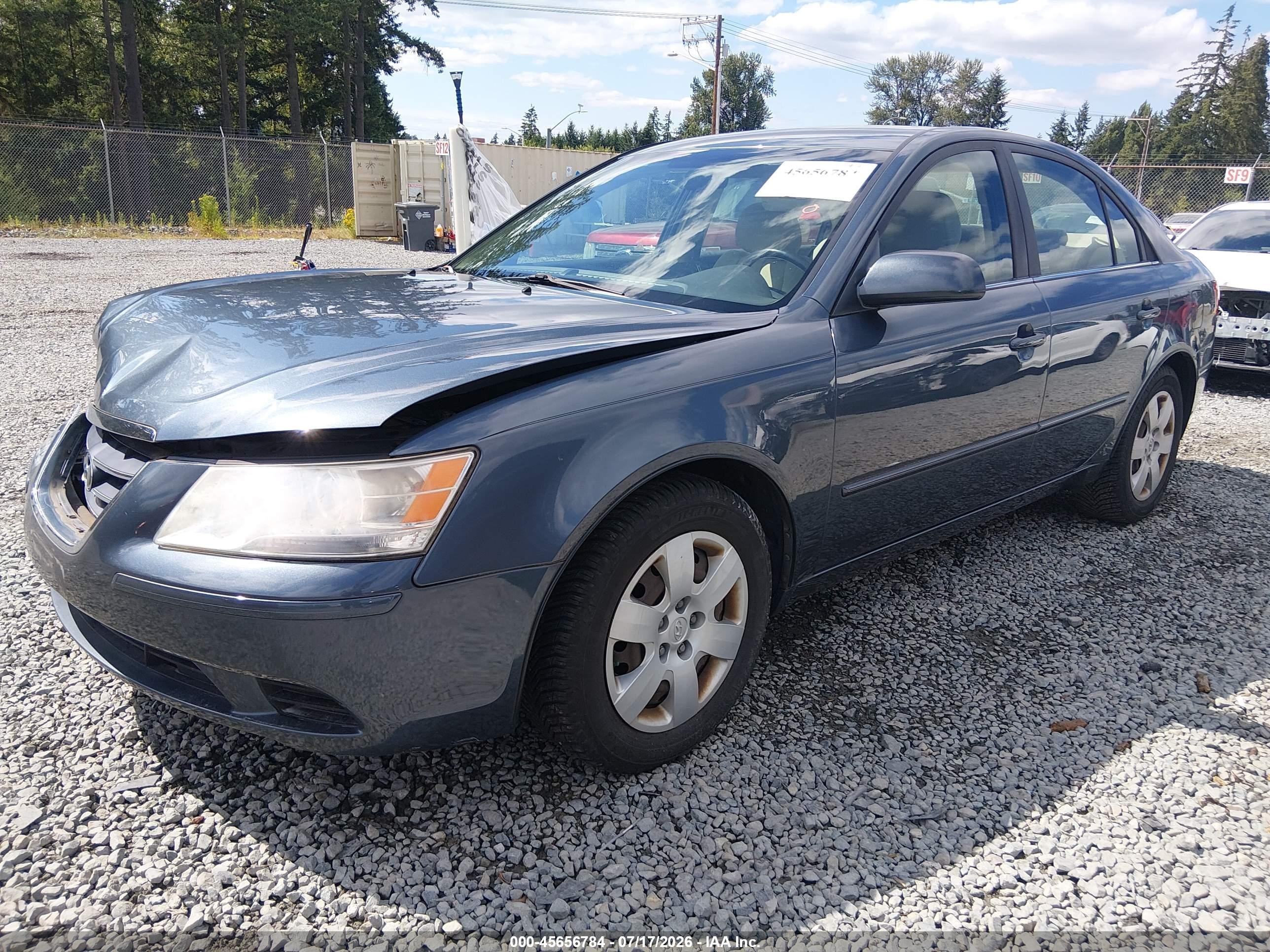 2009 Hyundai Sonata Gls V6 Blue vin: 5NPET46F29H469588