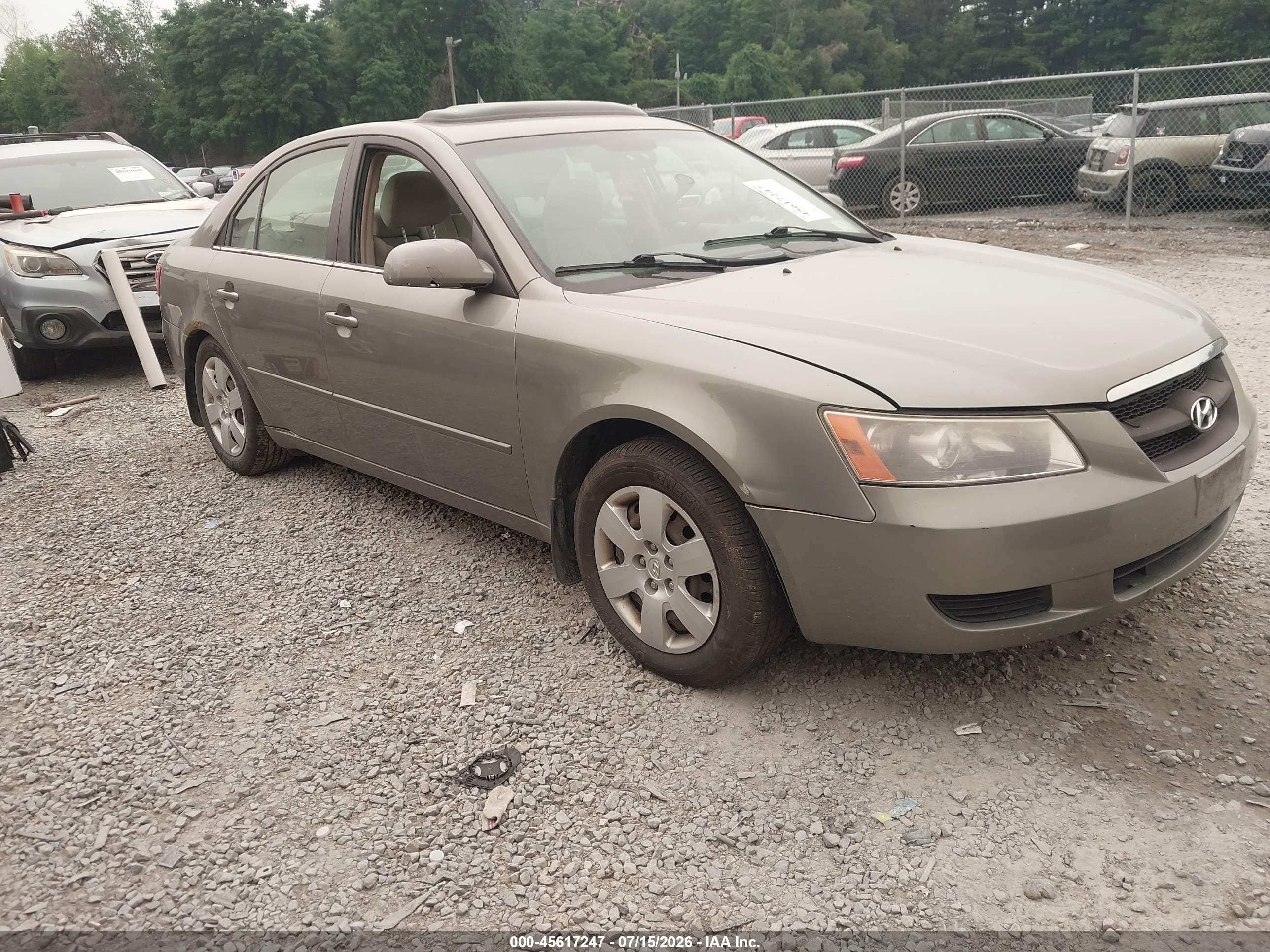 2008 Hyundai Sonata Gls V6 Green vin: 5NPET46F38H332545