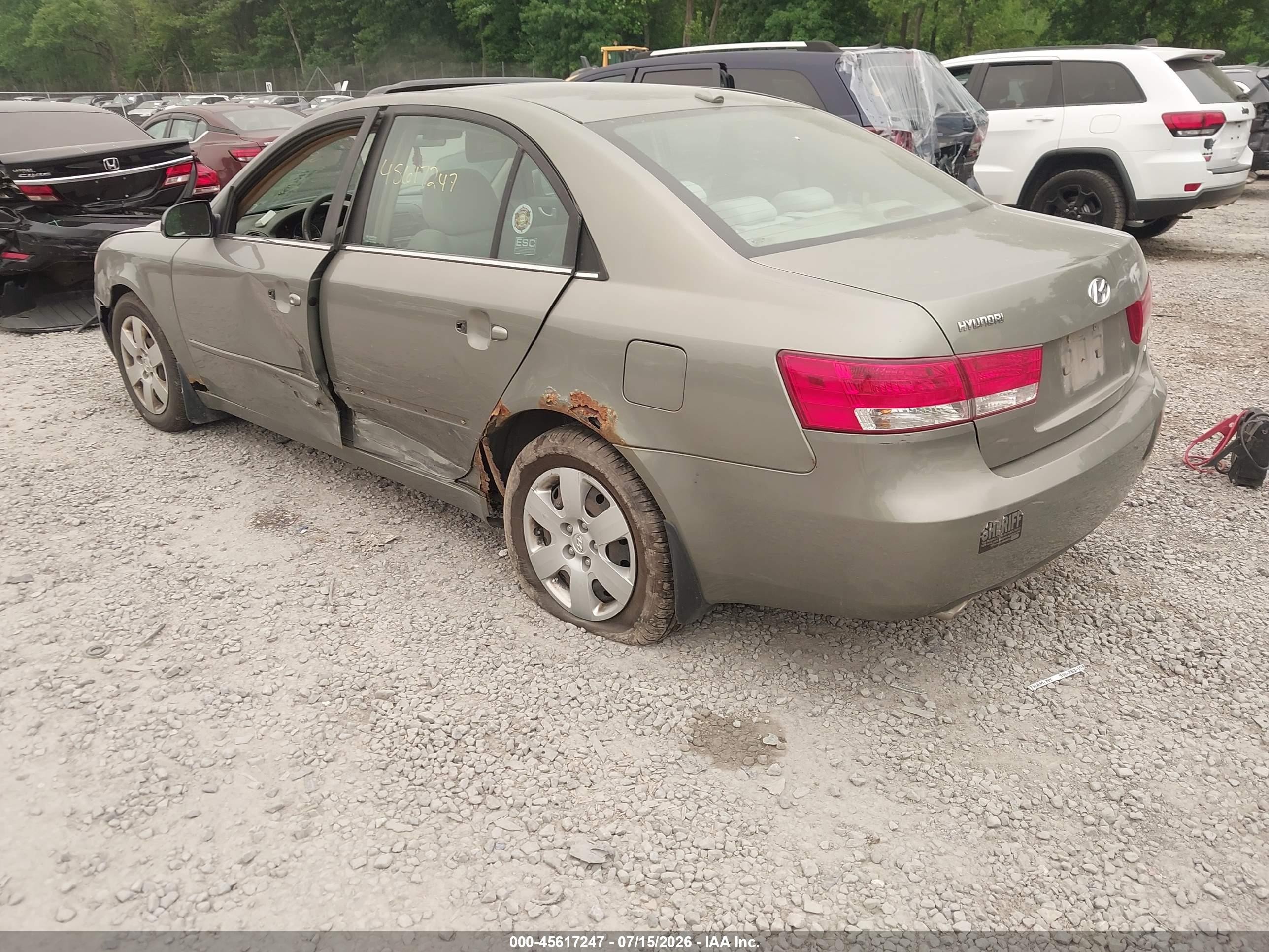 2008 Hyundai Sonata Gls V6 Green vin: 5NPET46F38H332545