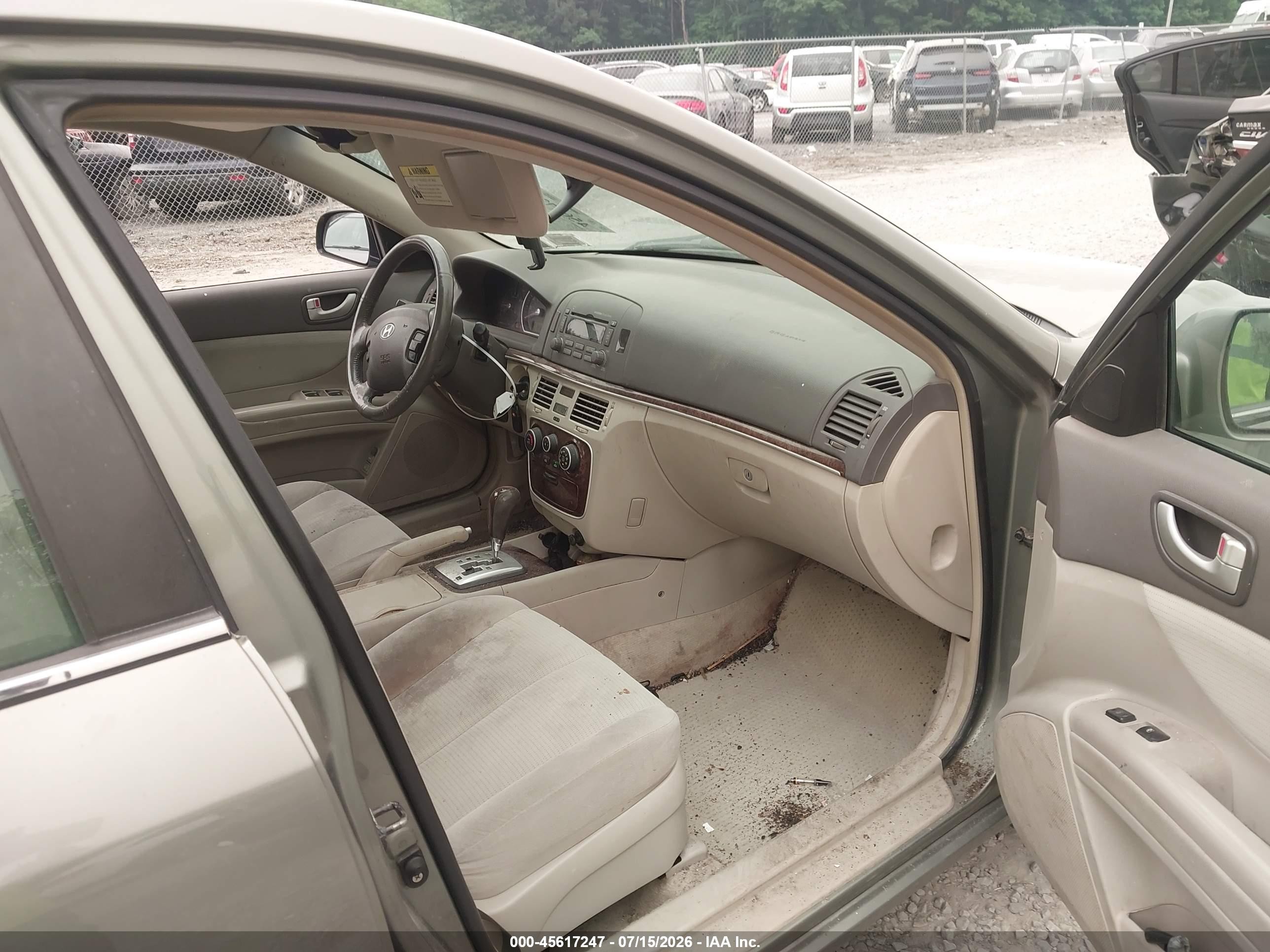 2008 Hyundai Sonata Gls V6 Green vin: 5NPET46F38H332545
