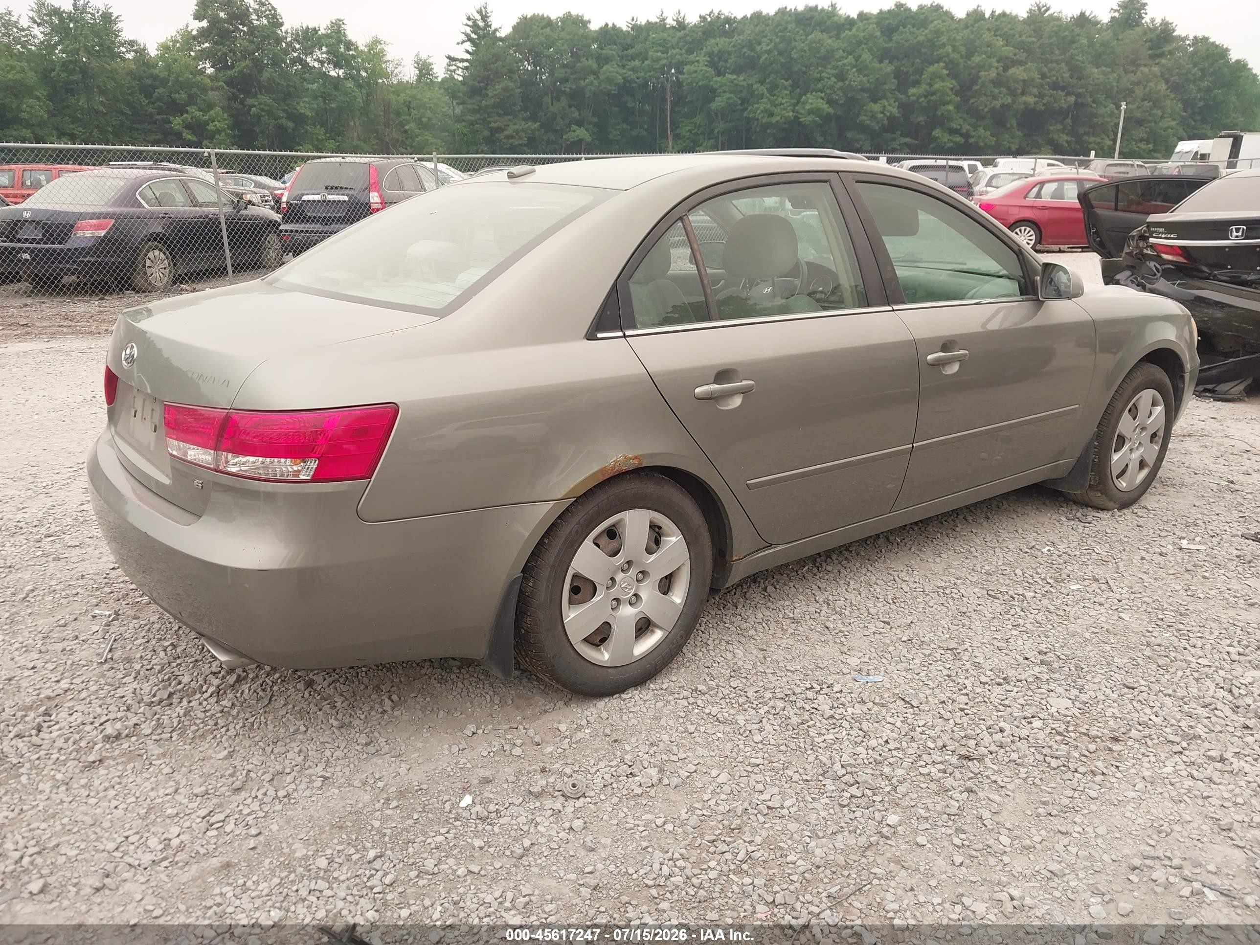 2008 Hyundai Sonata Gls V6 Green vin: 5NPET46F38H332545