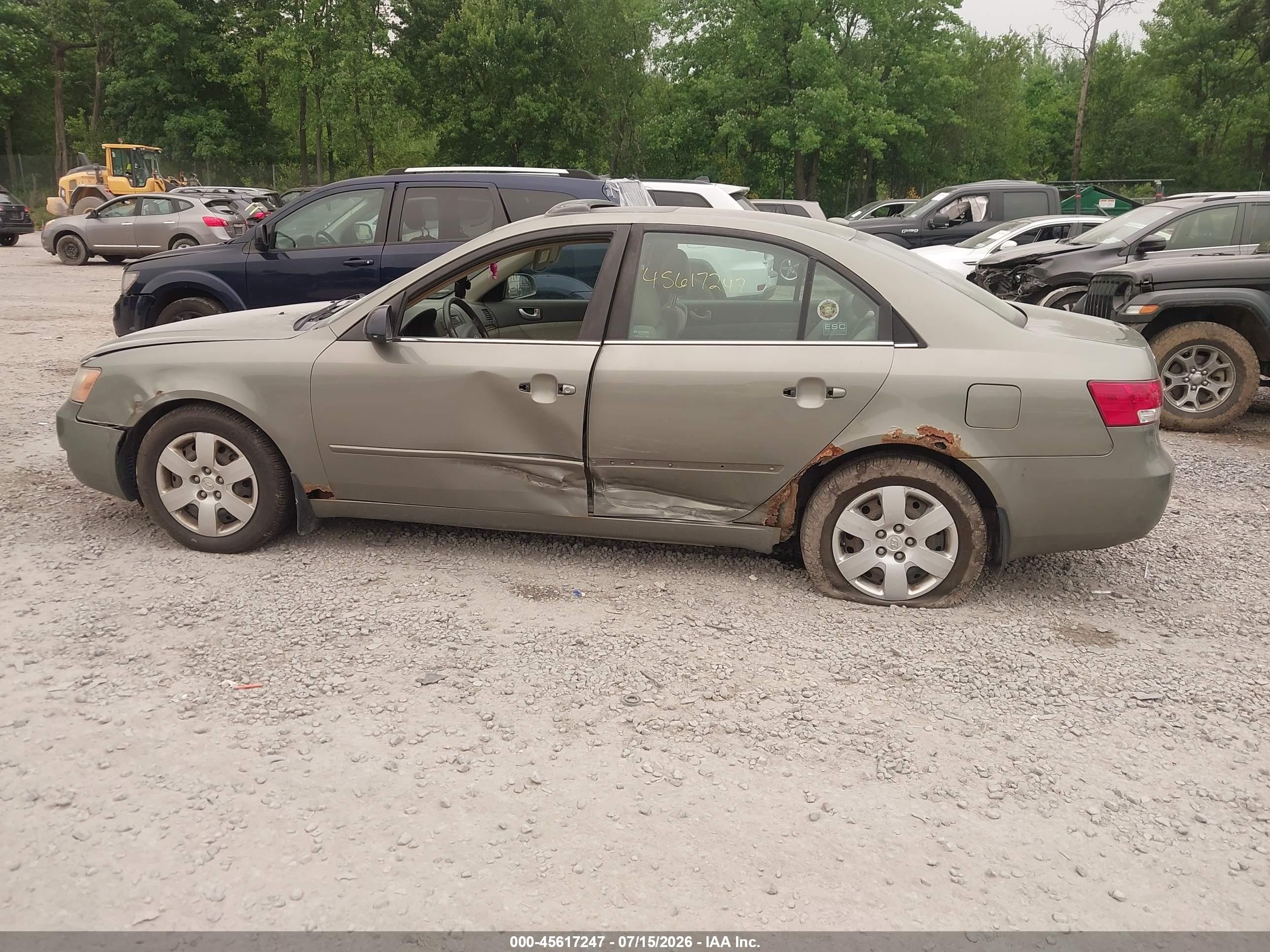 2008 Hyundai Sonata Gls V6 Green vin: 5NPET46F38H332545