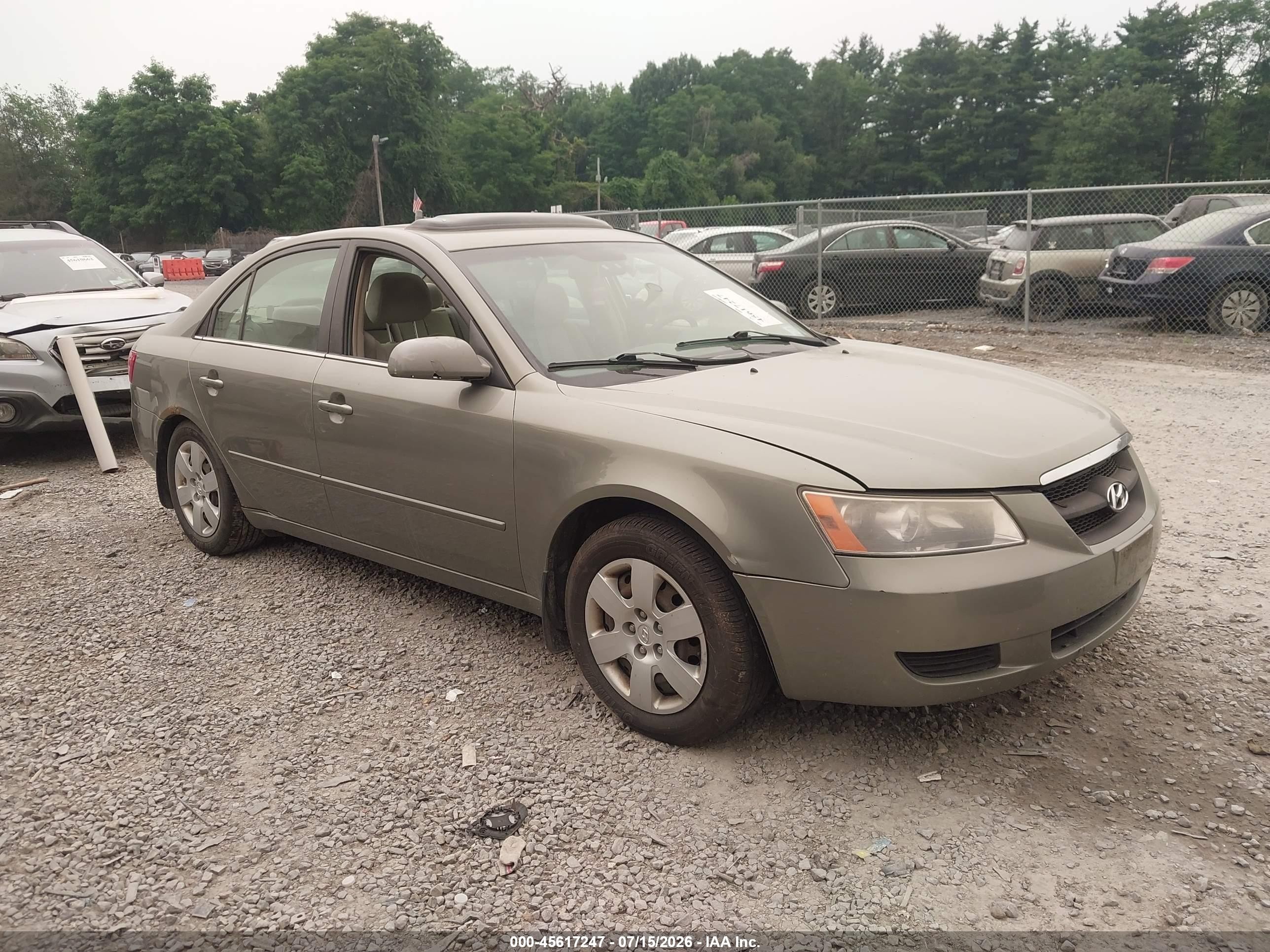 2008 Hyundai Sonata Gls V6 Green vin: 5NPET46F38H332545