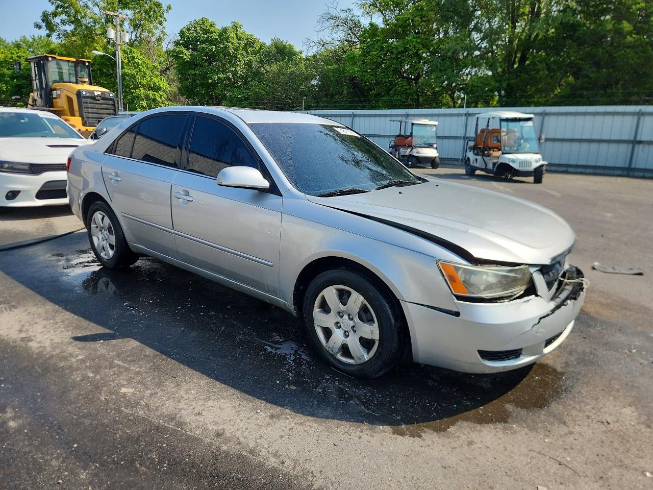 2008 Hyundai Sonata Gls V6 Silver vin: 5NPET46F48H342145