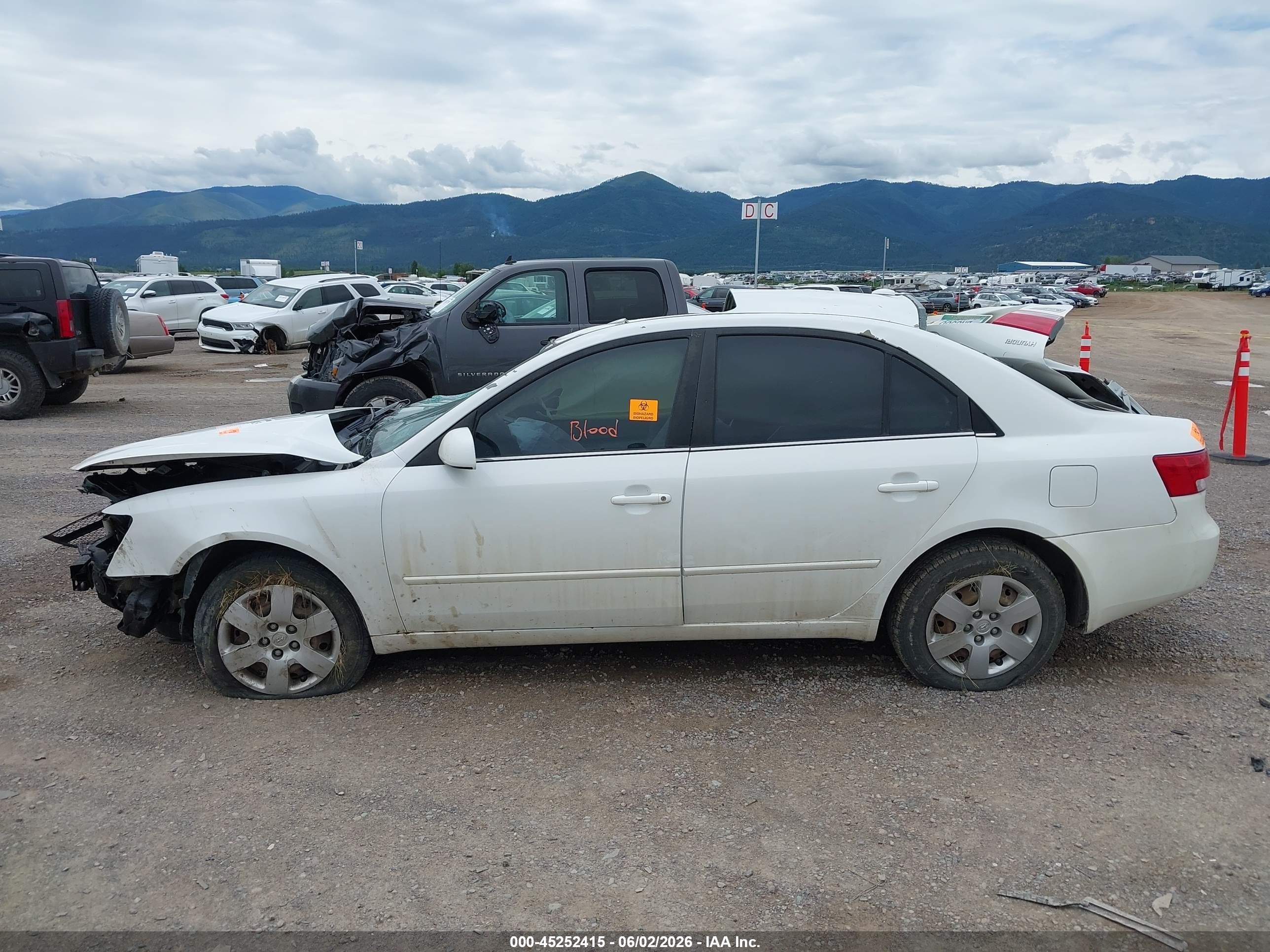 2008 Hyundai Sonata Gls V6 White vin: 5NPET46F58H328948