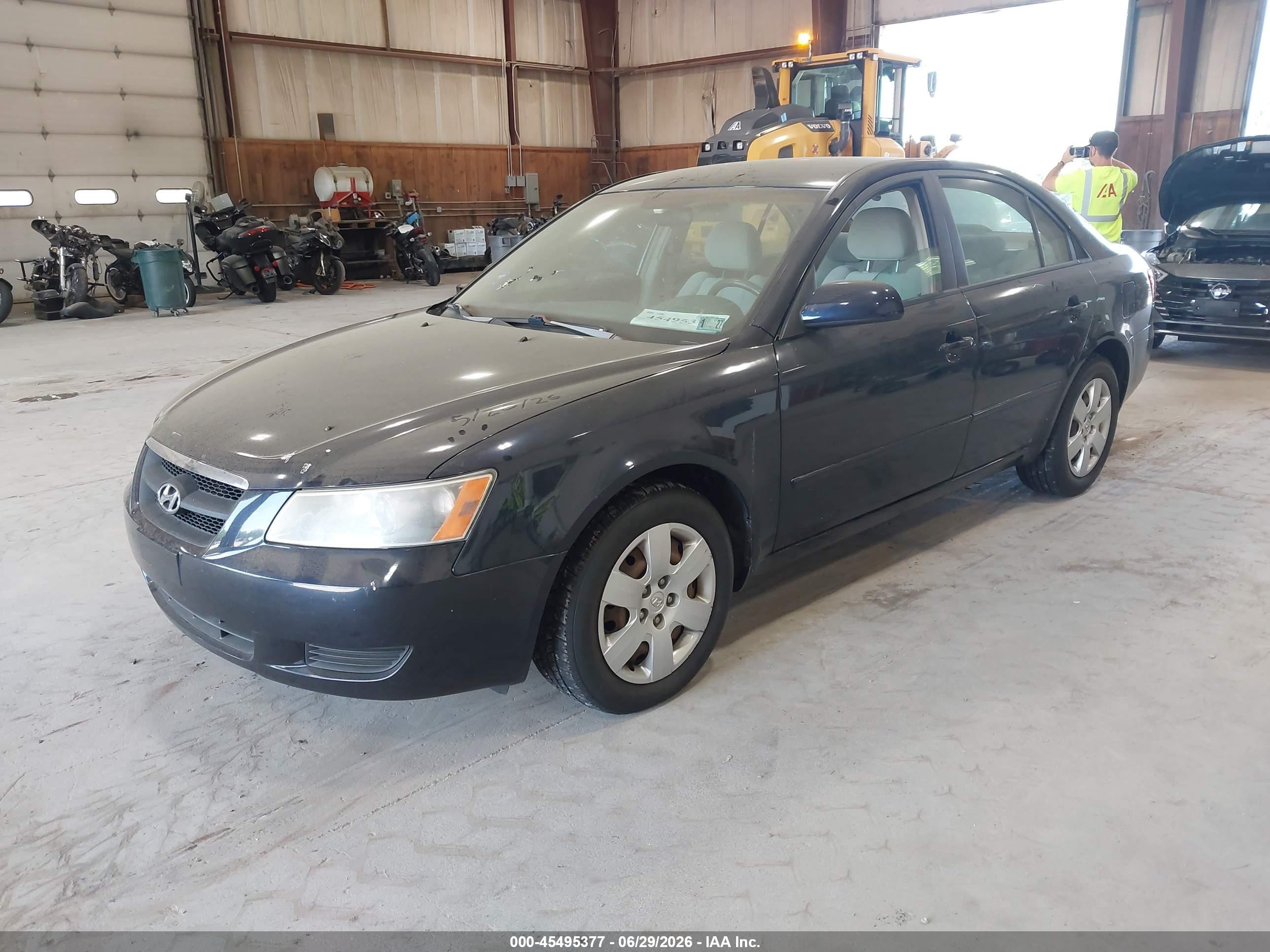 2008 Hyundai Sonata Gls V6 Blue vin: 5NPET46F58H335690