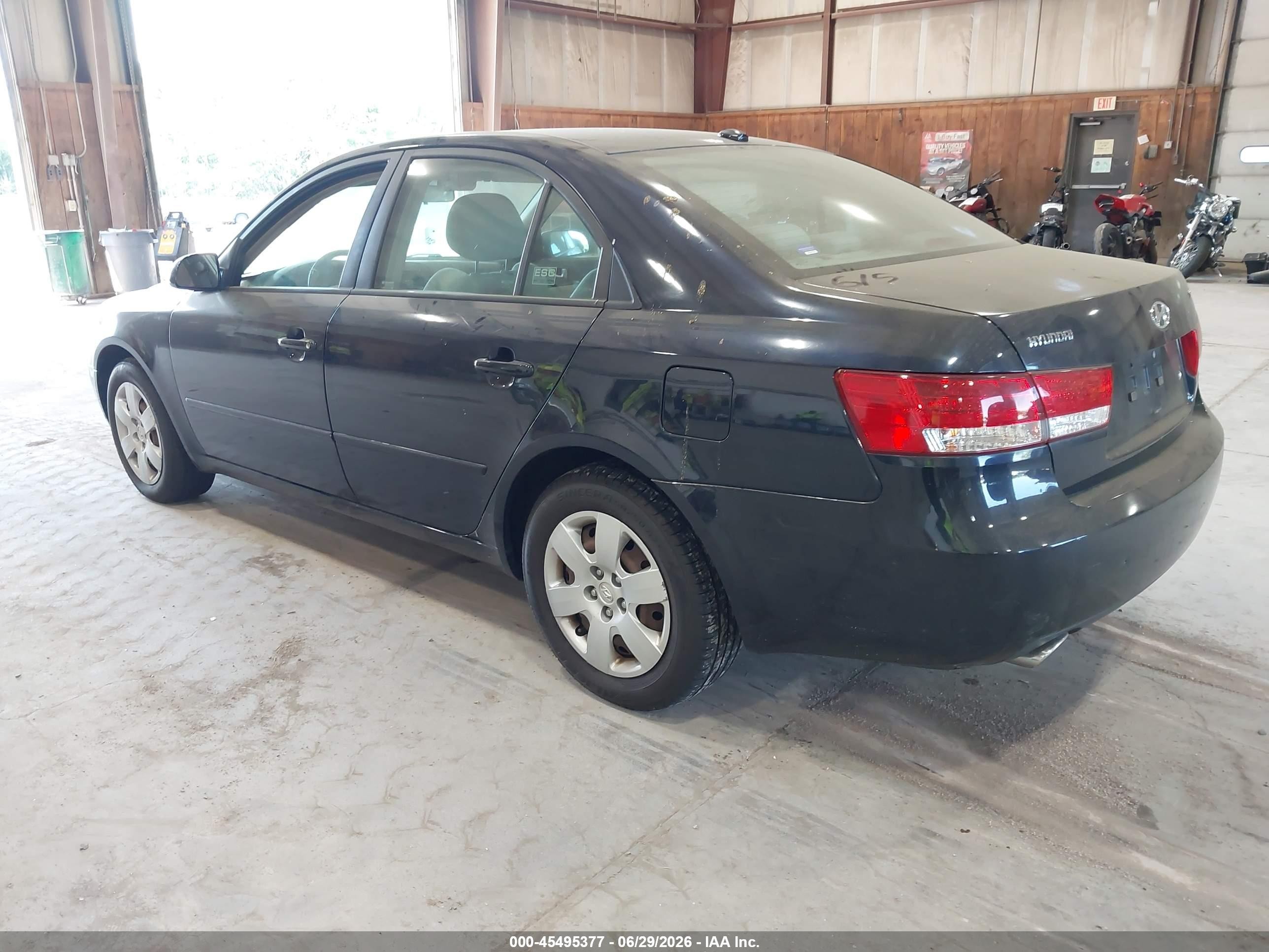 2008 Hyundai Sonata Gls V6 Blue vin: 5NPET46F58H335690