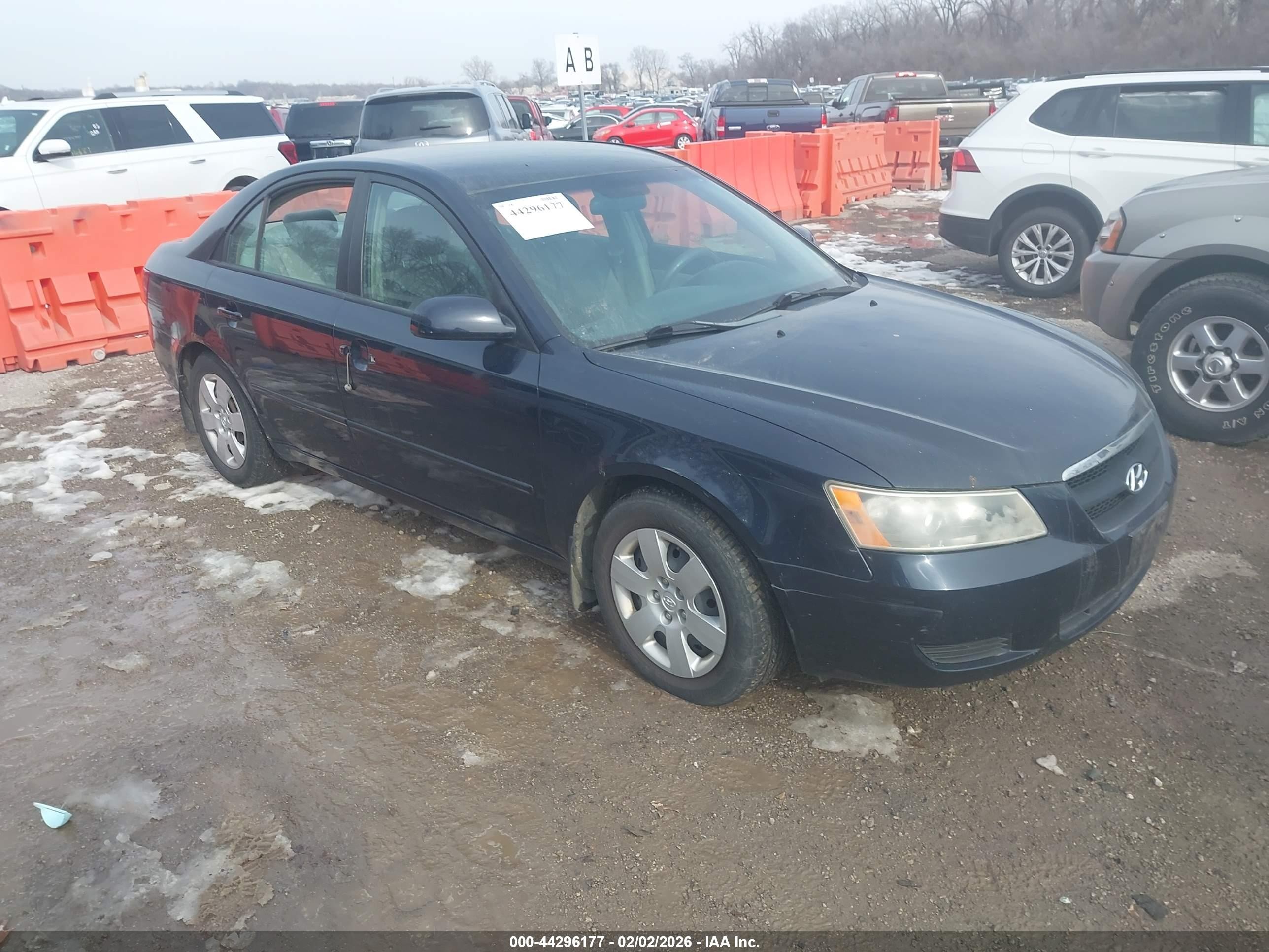 2008 Hyundai Sonata Gls V6 Black vin: 5NPET46F78H340051