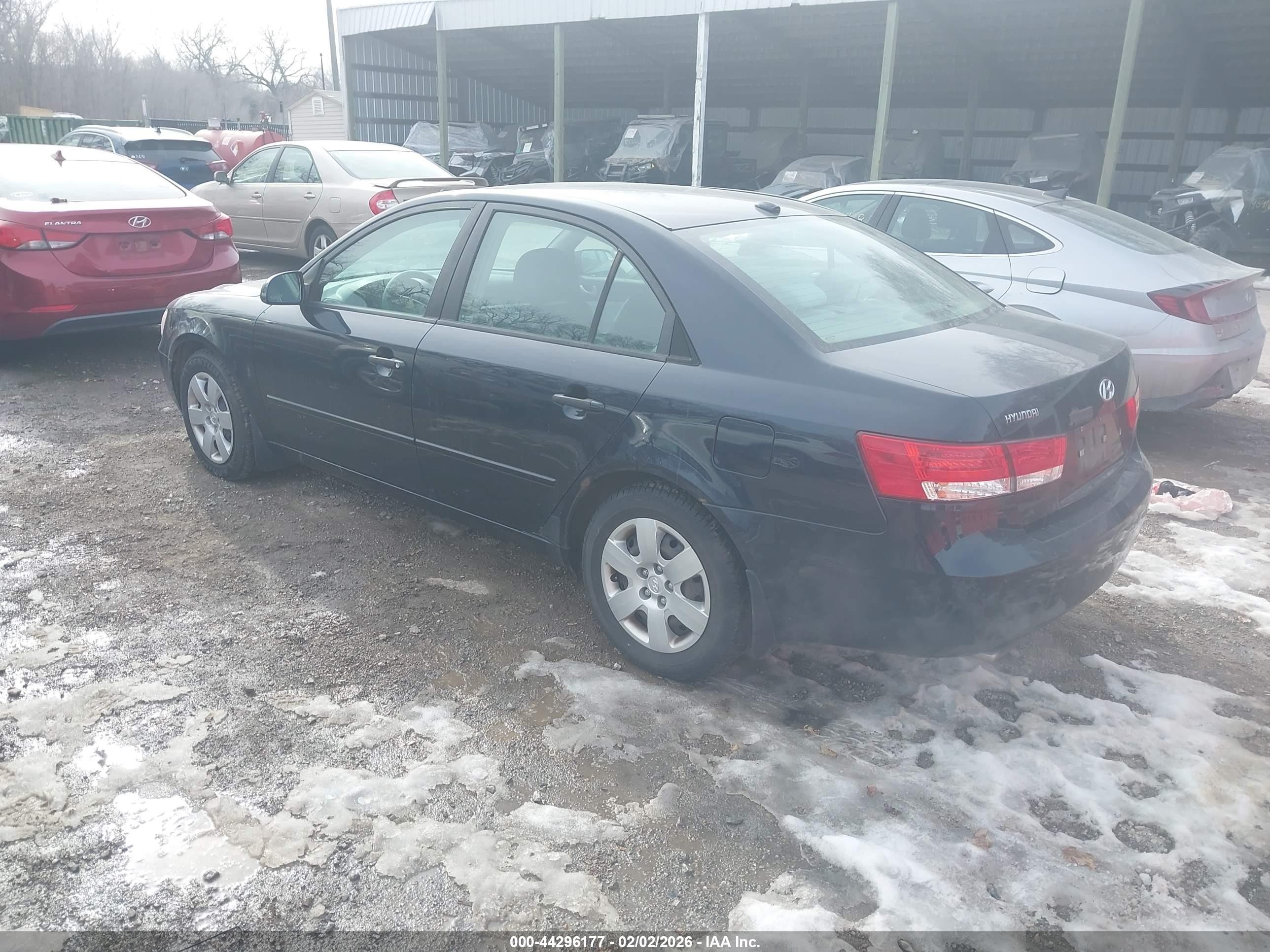 2008 Hyundai Sonata Gls V6 Black vin: 5NPET46F78H340051