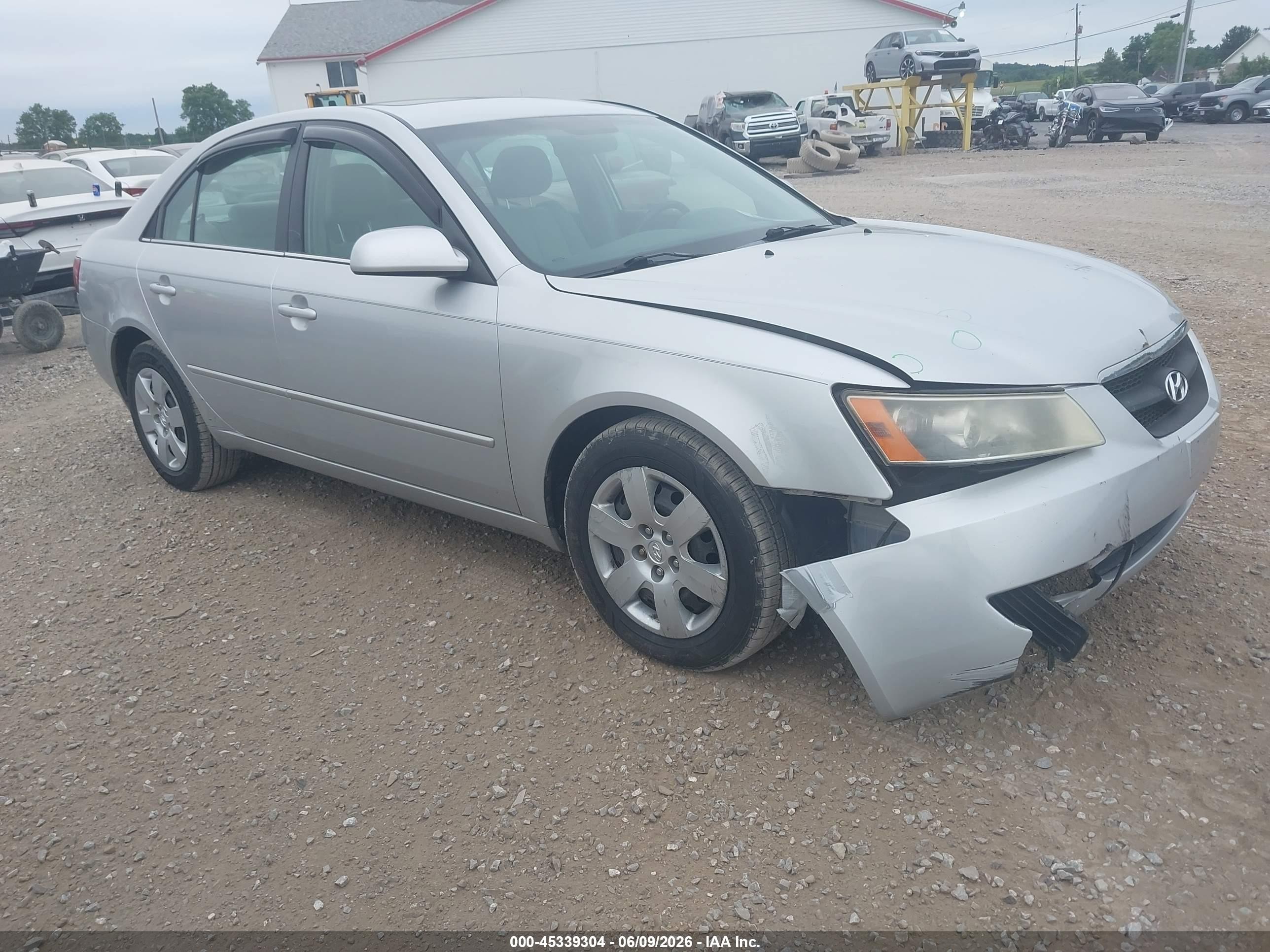 2008 Hyundai Sonata Gls V6 Silver vin: 5NPET46F88H325185