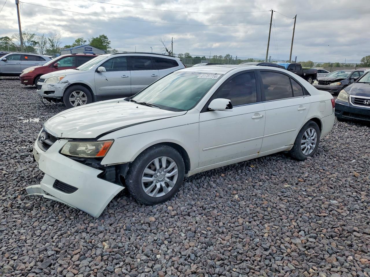 2008 Hyundai Sonata Gls White vin: 5NPET46F88H379795