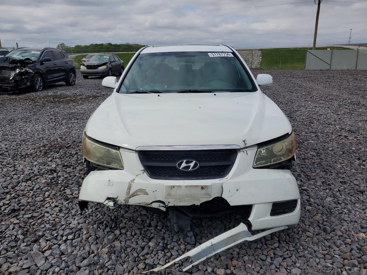 2008 Hyundai Sonata Gls White vin: 5NPET46F88H379795
