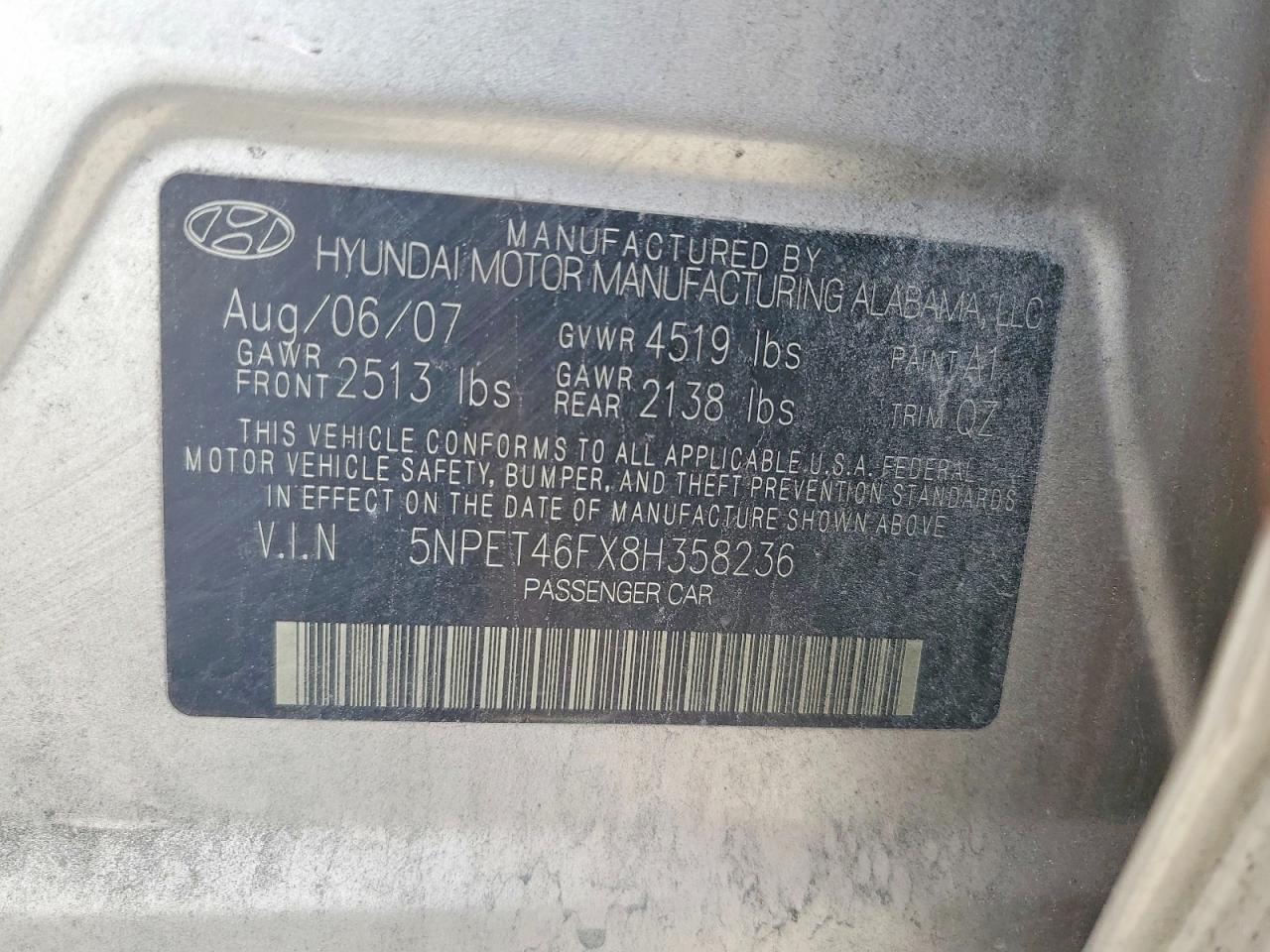 2008 Hyundai Sonata Nfa Бежевый vin: 5NPET46FX8H358236