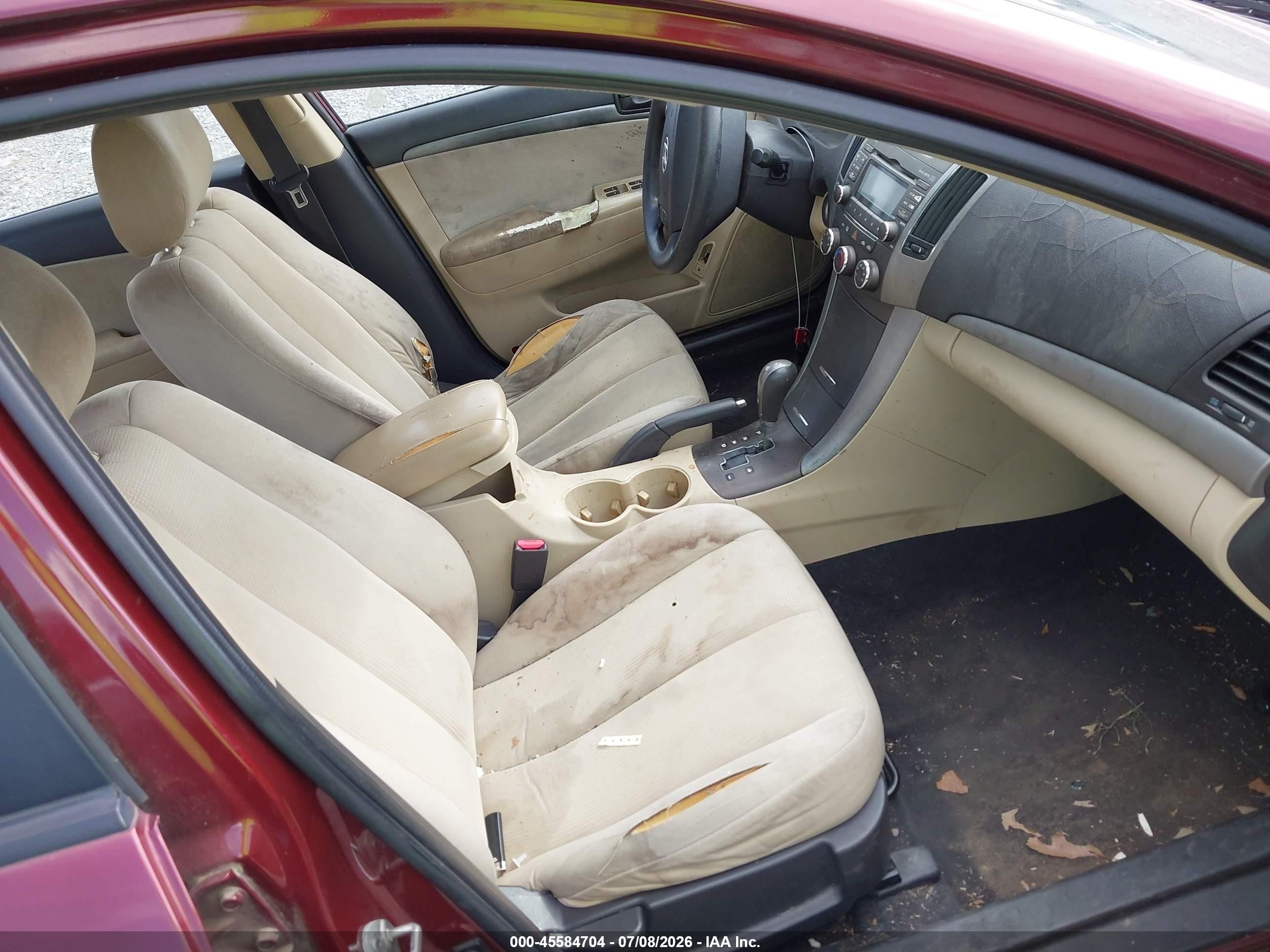 2010 Hyundai Sonata Gls Red vin: 5NPET4AC0AH599192