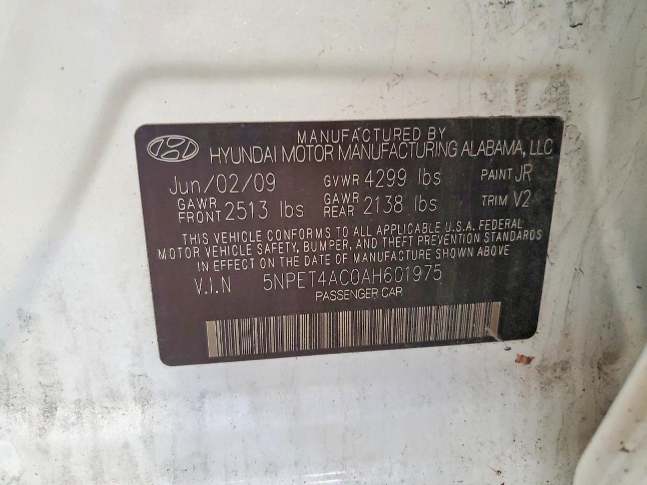 2010 Hyundai Sonata Gls Белый vin: 5NPET4AC0AH601975
