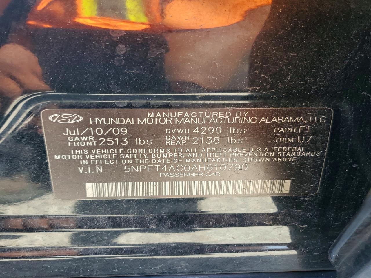 2010 Hyundai Sonata Gls Черный vin: 5NPET4AC0AH610790