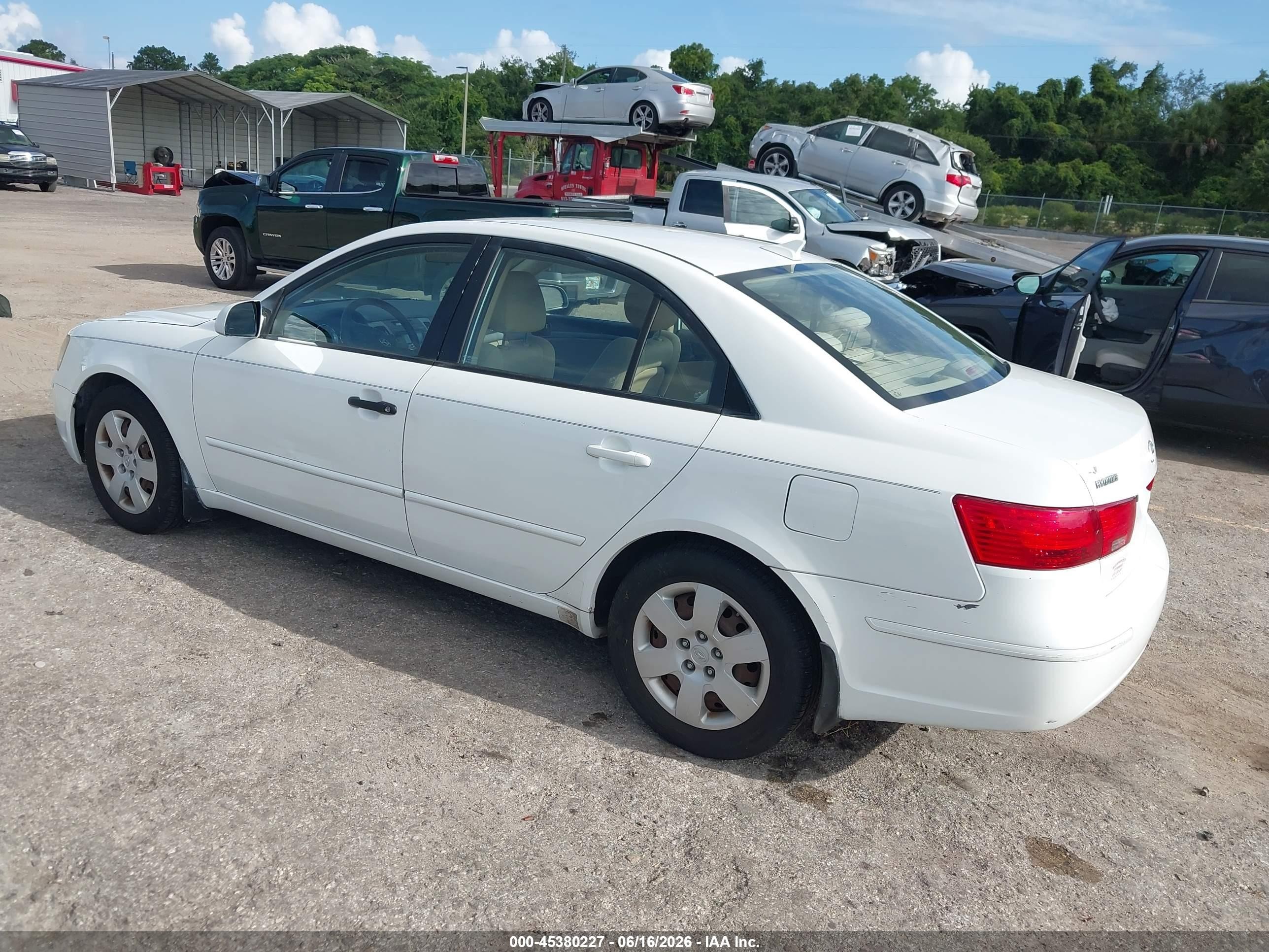 2010 Hyundai Sonata Gls White vin: 5NPET4AC0AH648925
