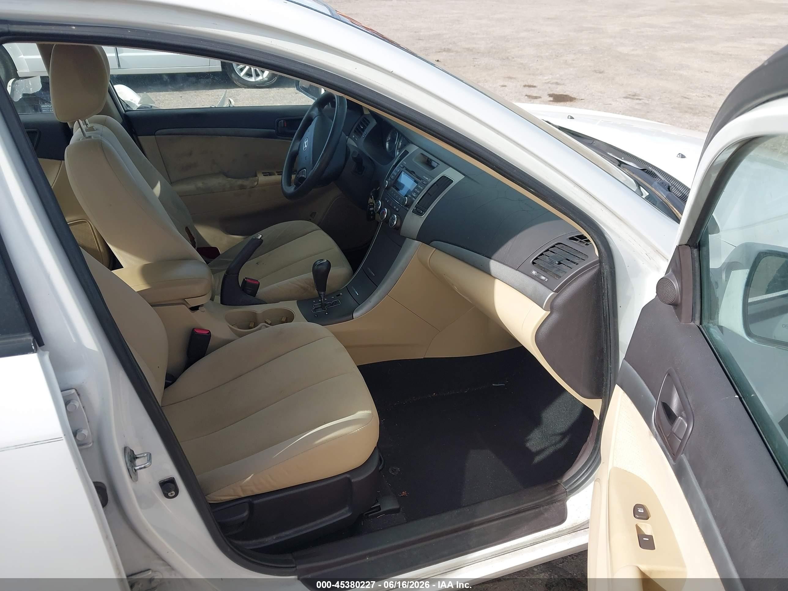 2010 Hyundai Sonata Gls White vin: 5NPET4AC0AH648925