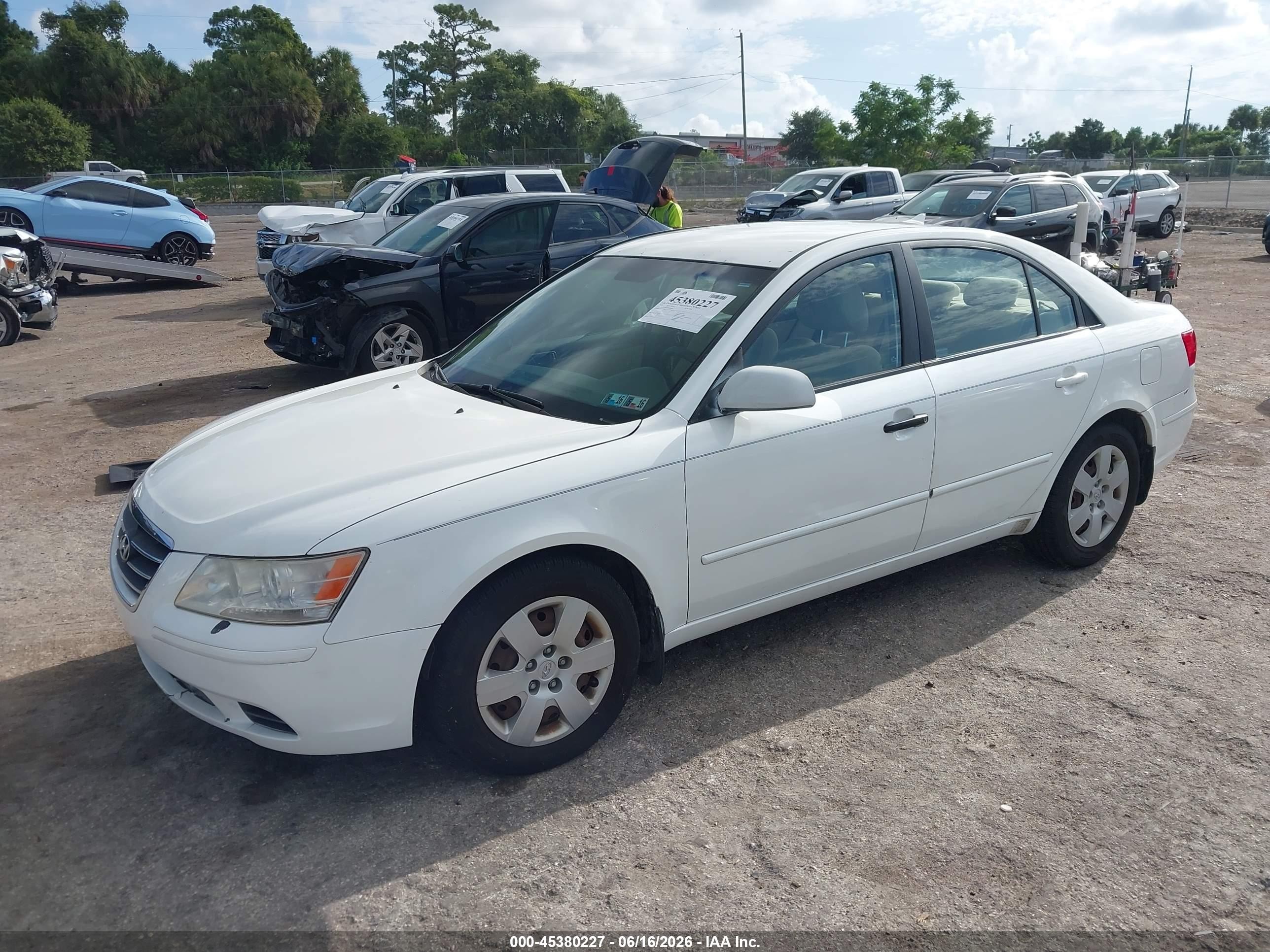 2010 Hyundai Sonata Gls White vin: 5NPET4AC0AH648925