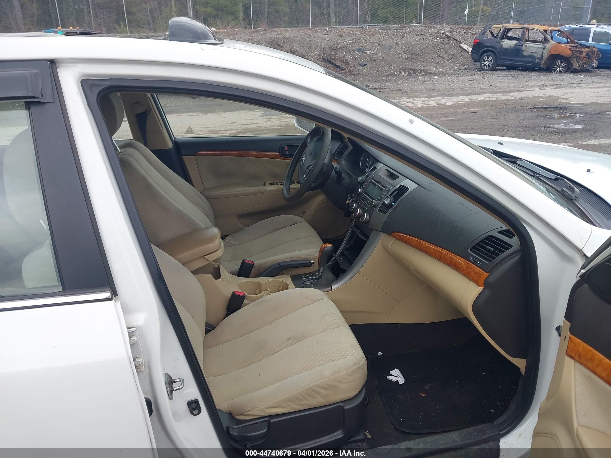 2010 Hyundai Sonata Gls White vin: 5NPET4AC1AH589240