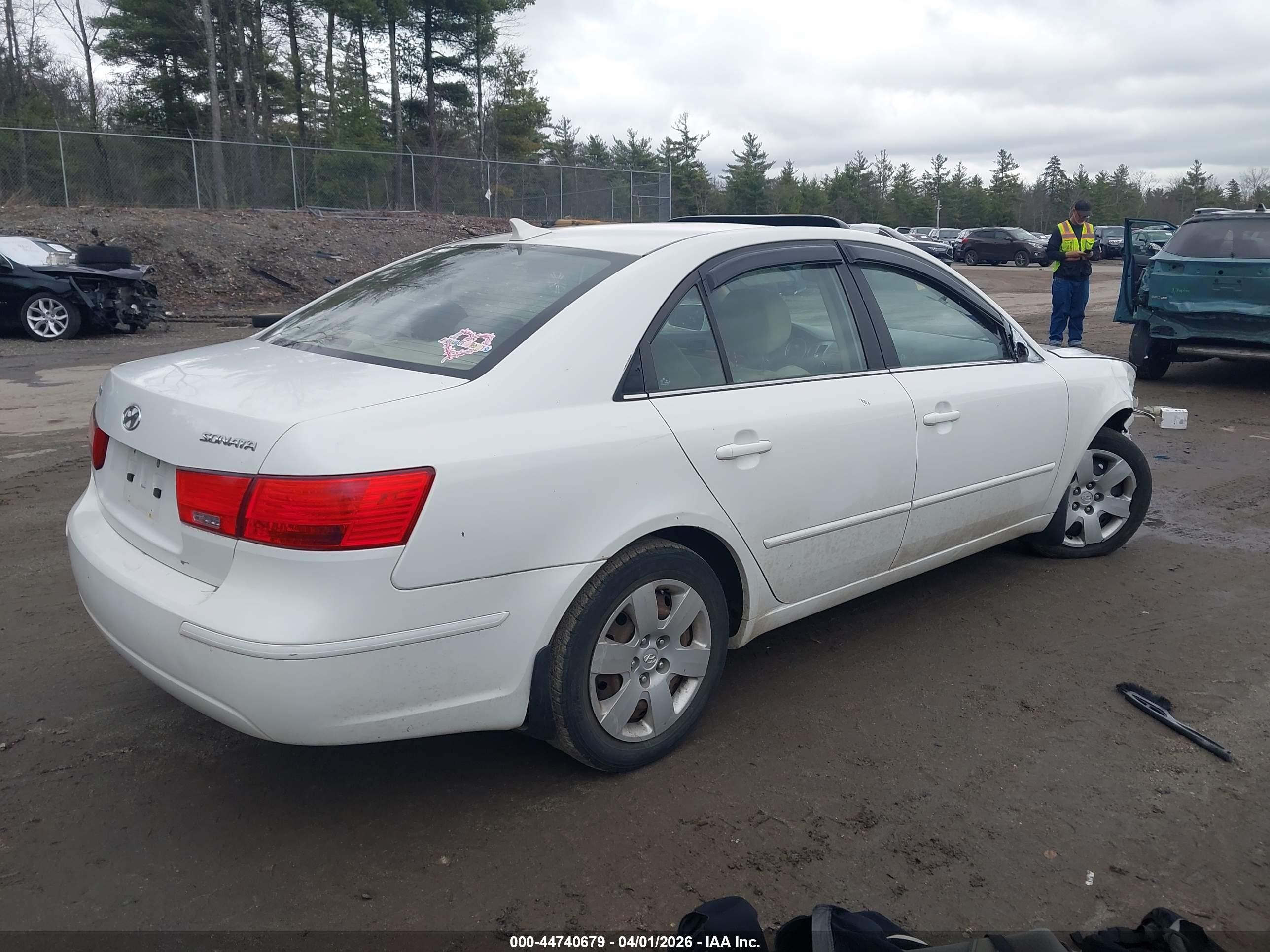 2010 Hyundai Sonata Gls White vin: 5NPET4AC1AH589240
