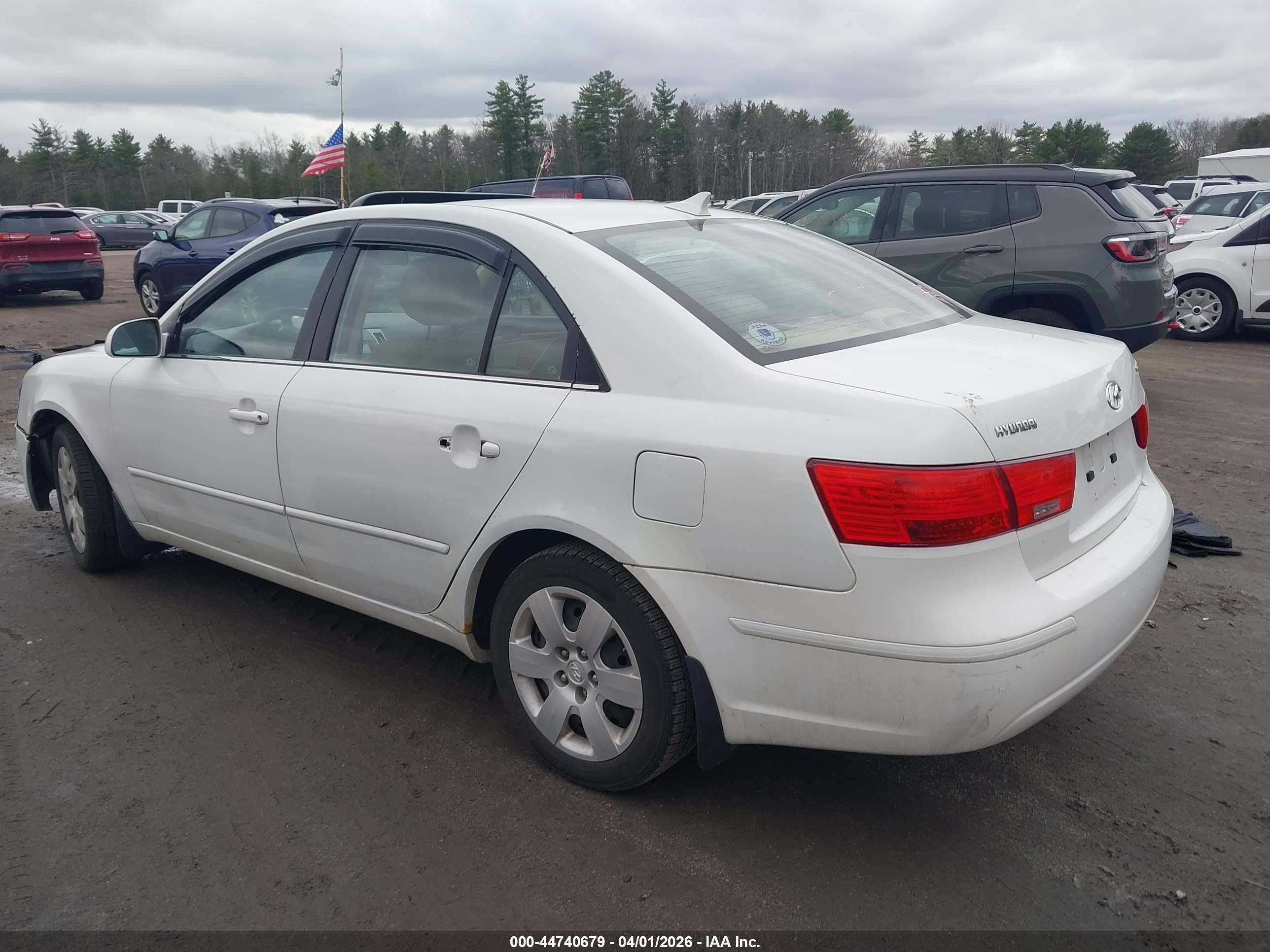 2010 Hyundai Sonata Gls White vin: 5NPET4AC1AH589240