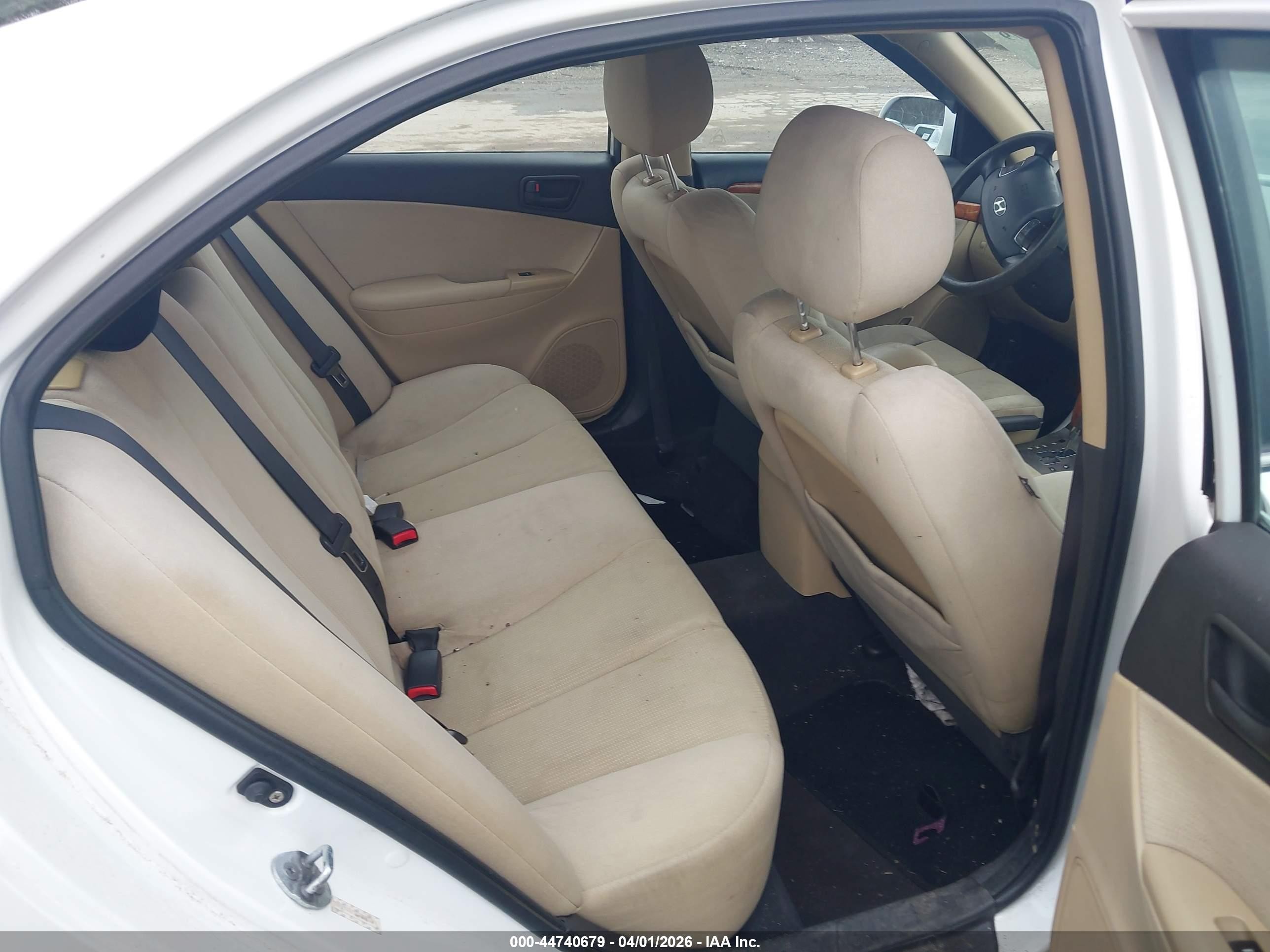 2010 Hyundai Sonata Gls White vin: 5NPET4AC1AH589240