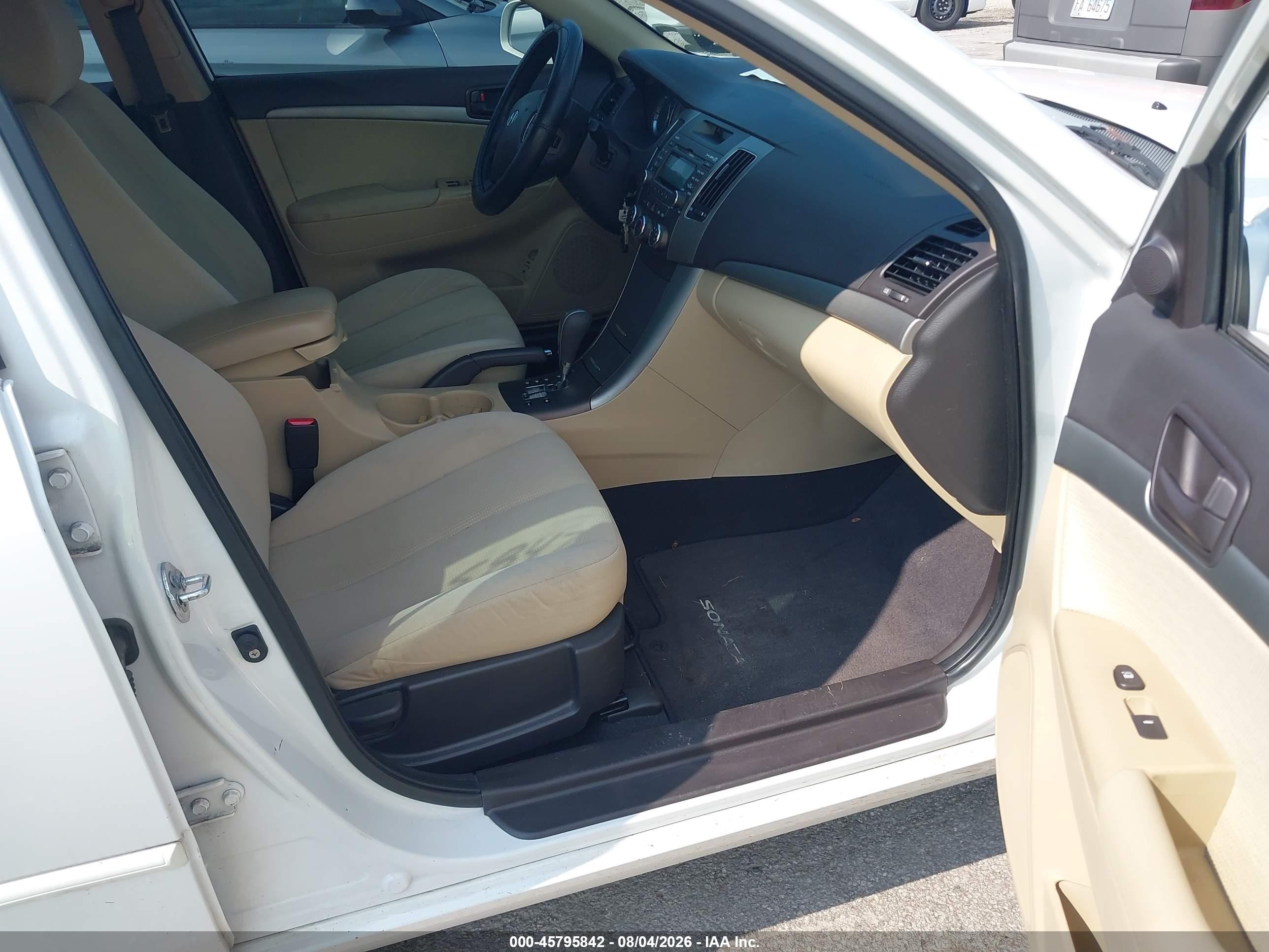 2010 Hyundai Sonata Gls White vin: 5NPET4AC1AH597810