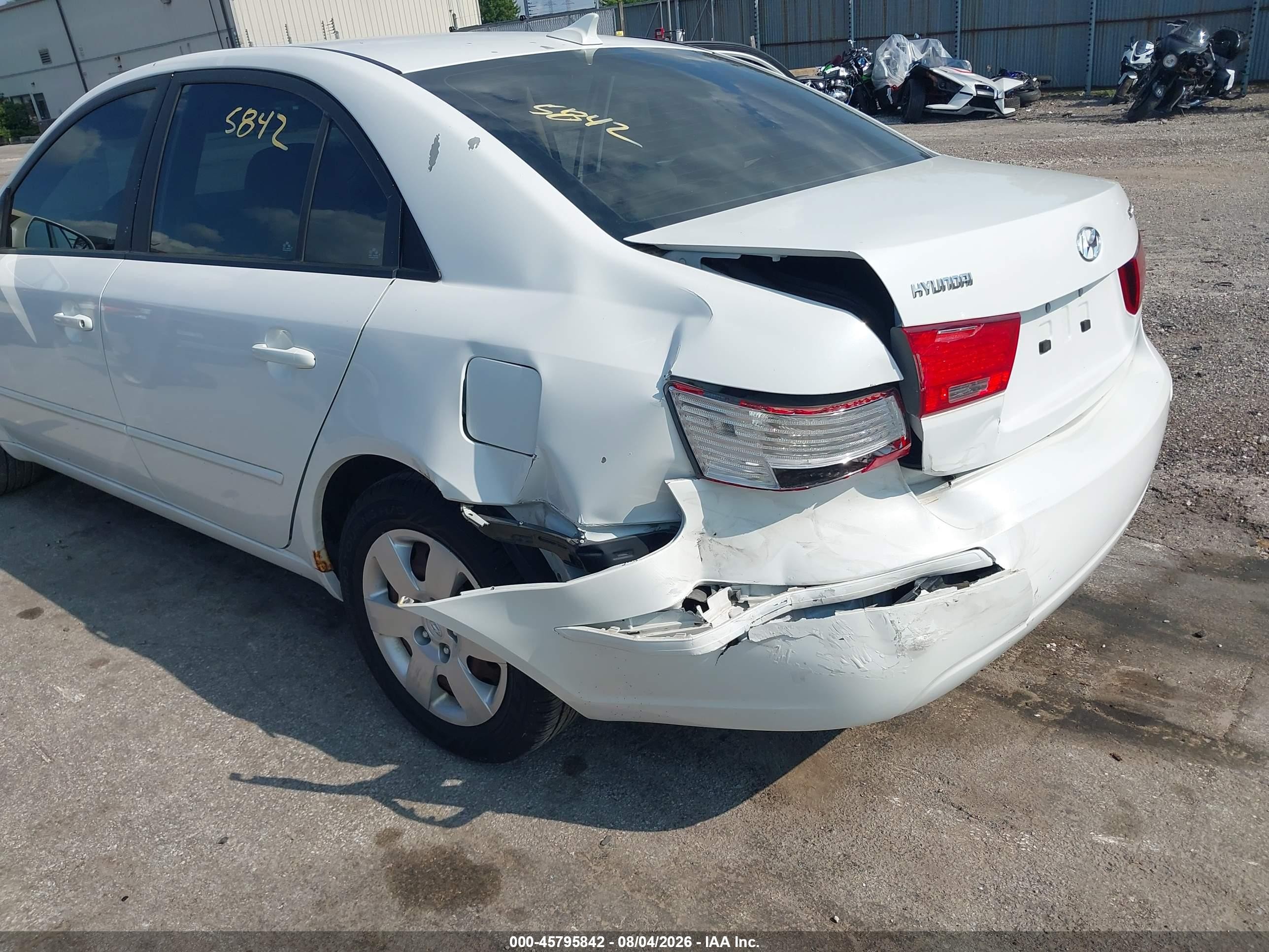 2010 Hyundai Sonata Gls White vin: 5NPET4AC1AH597810