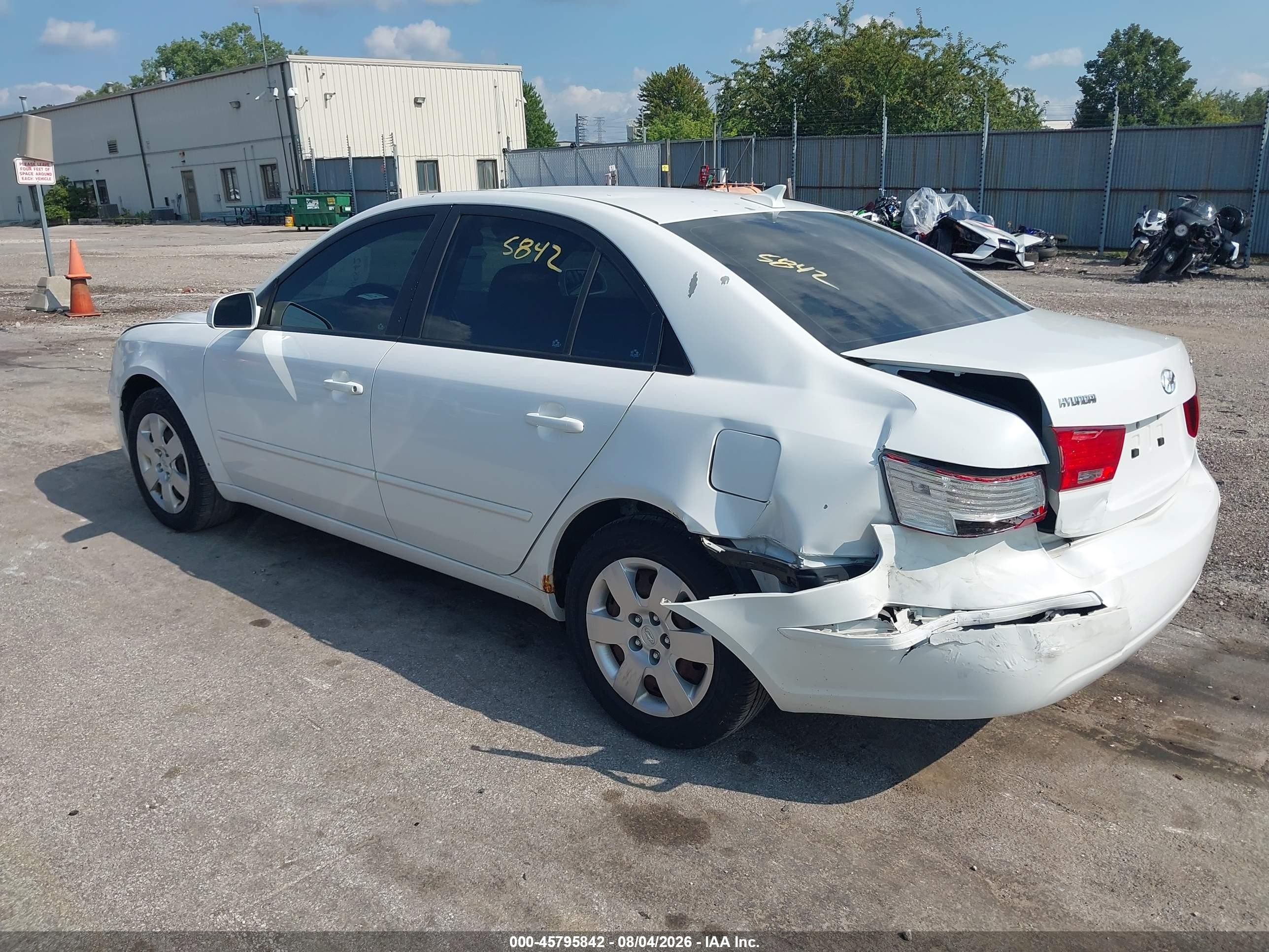 2010 Hyundai Sonata Gls White vin: 5NPET4AC1AH597810