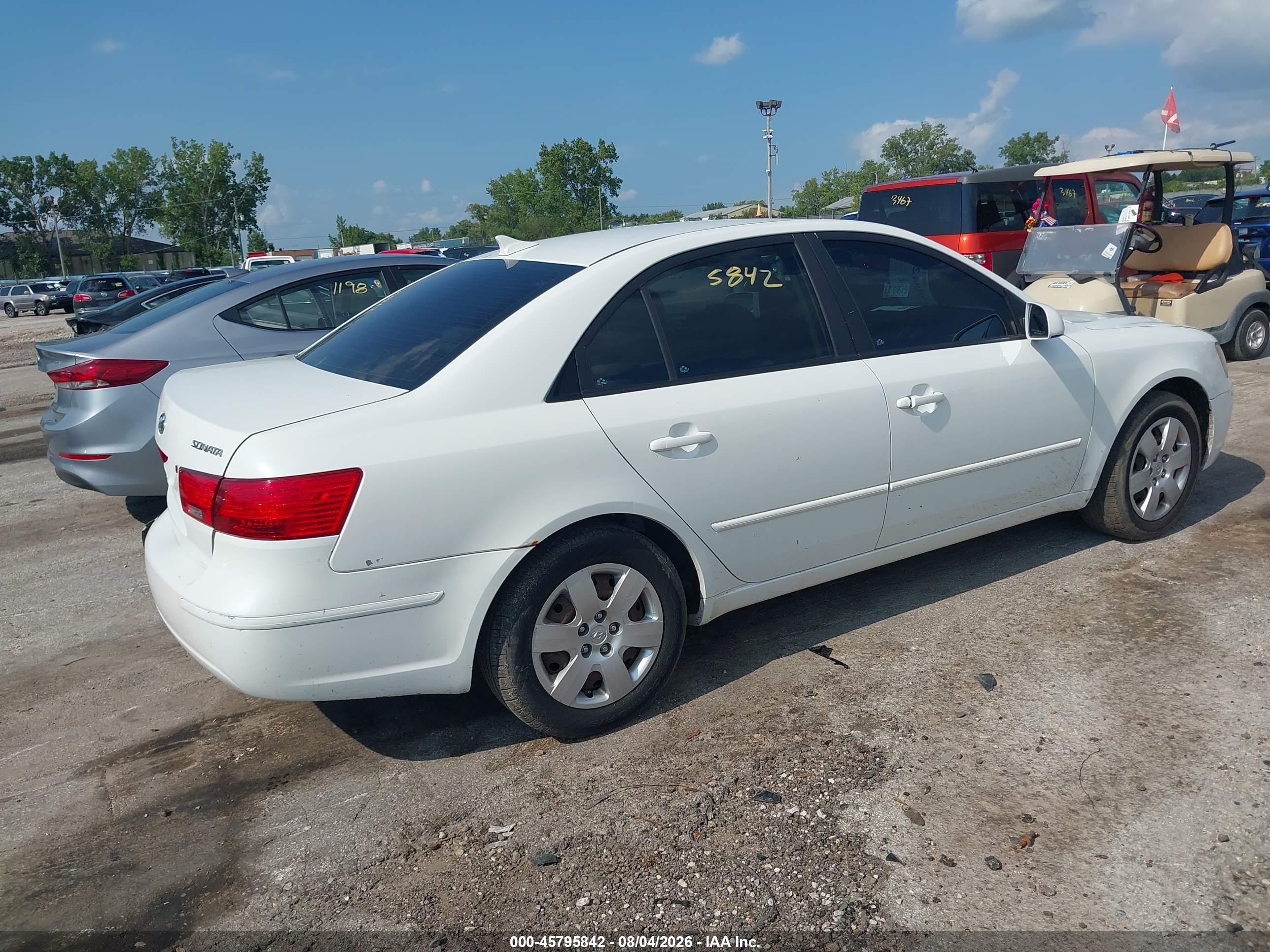 2010 Hyundai Sonata Gls White vin: 5NPET4AC1AH597810