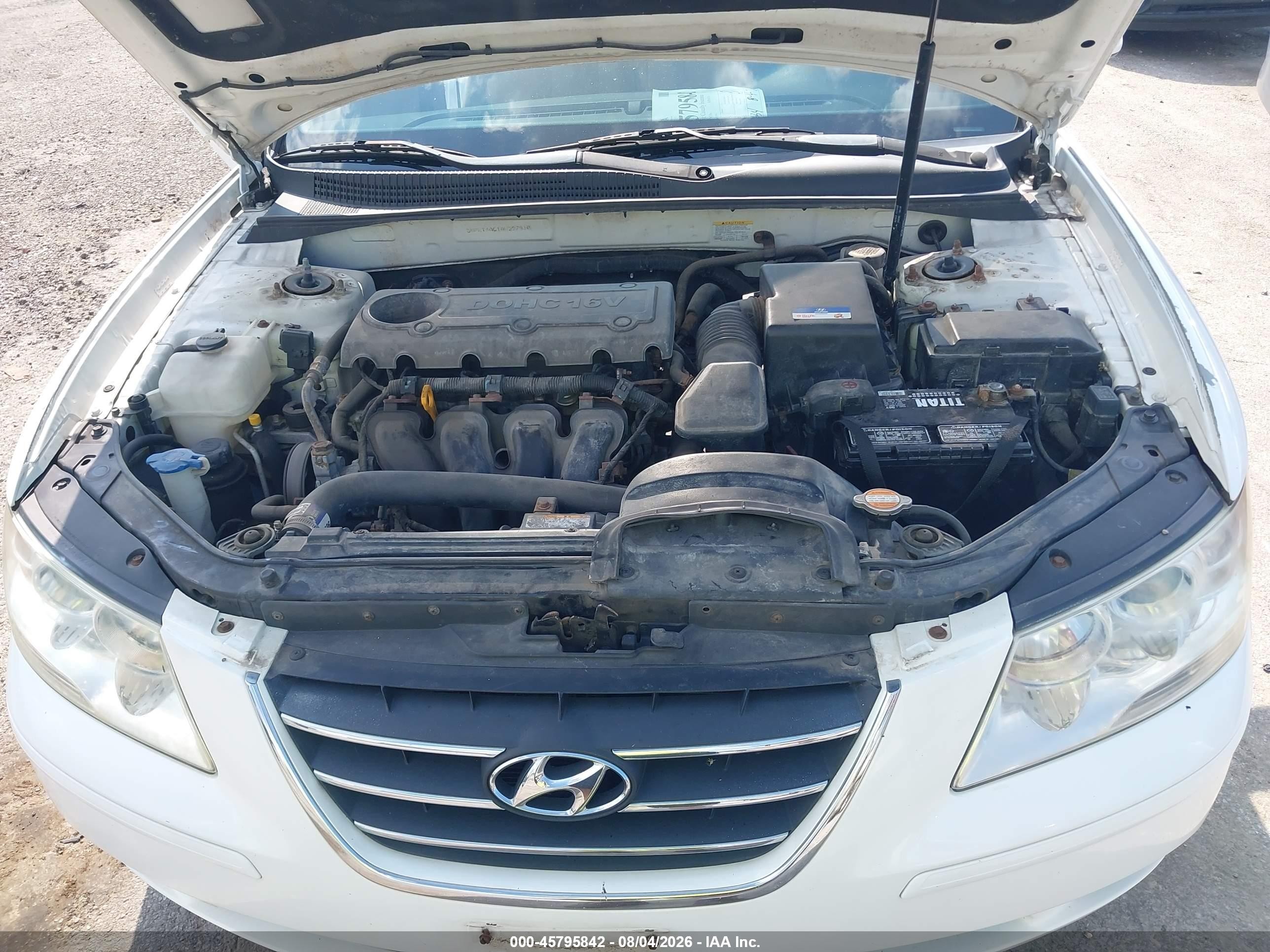 2010 Hyundai Sonata Gls White vin: 5NPET4AC1AH597810