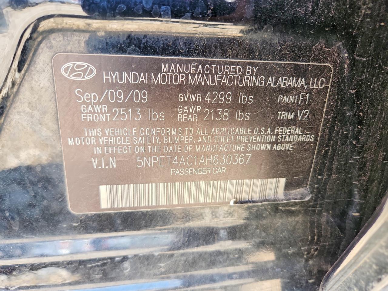 2010 Hyundai Sonata Gls Black vin: 5NPET4AC1AH630367