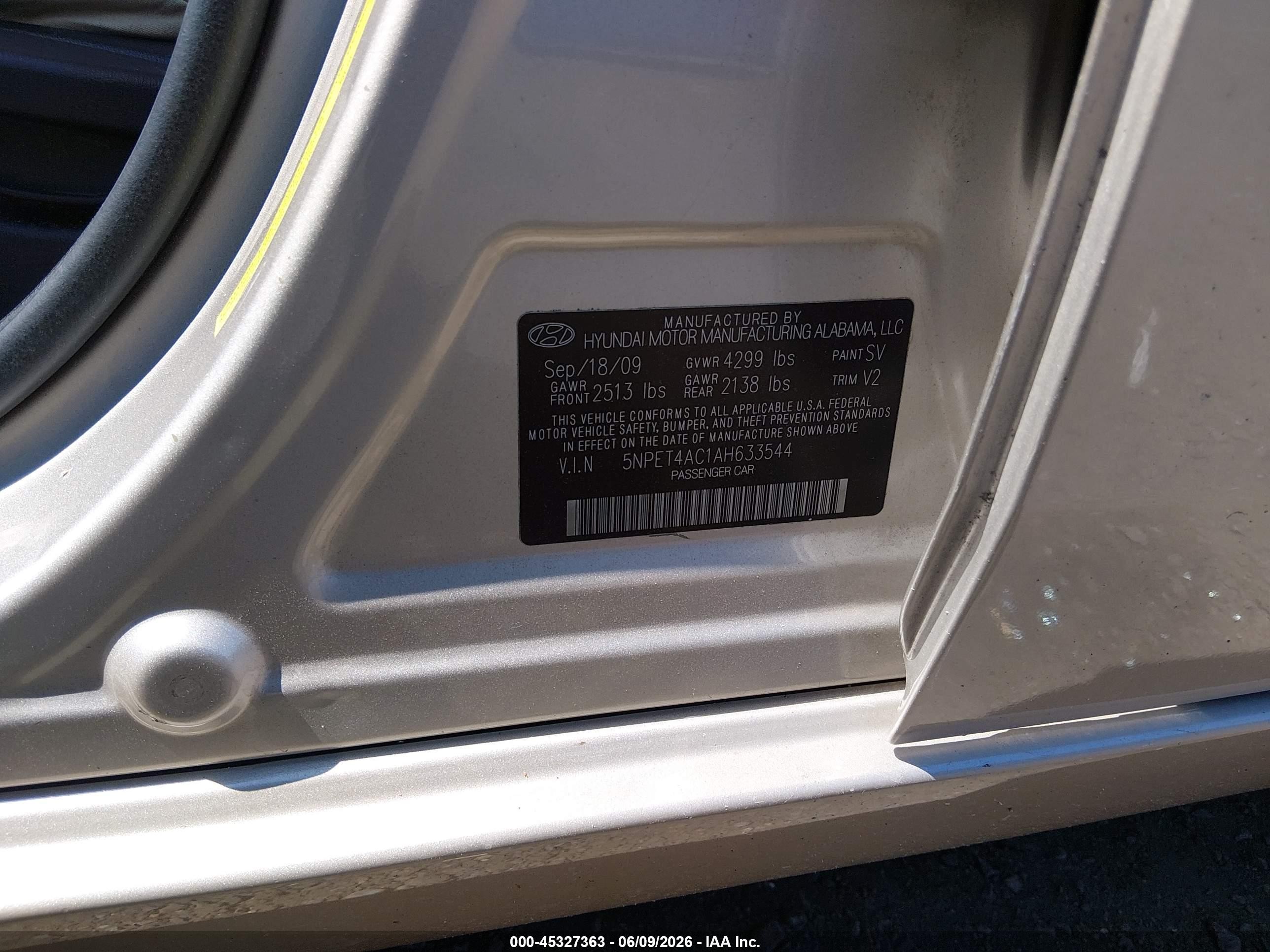 2010 Hyundai Sonata Gls Beige vin: 5NPET4AC1AH633544