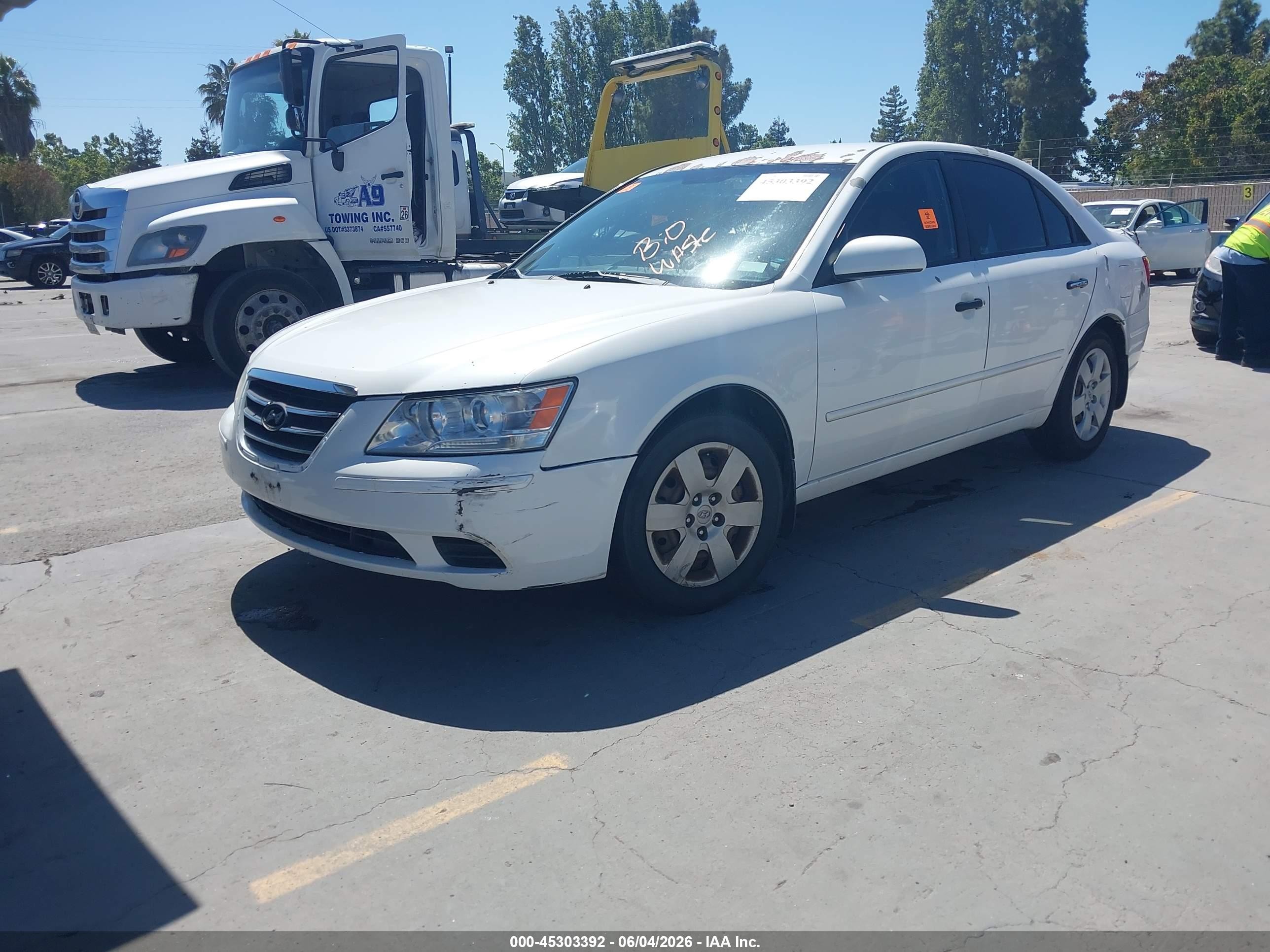 2010 Hyundai Sonata Gls White vin: 5NPET4AC1AH644835