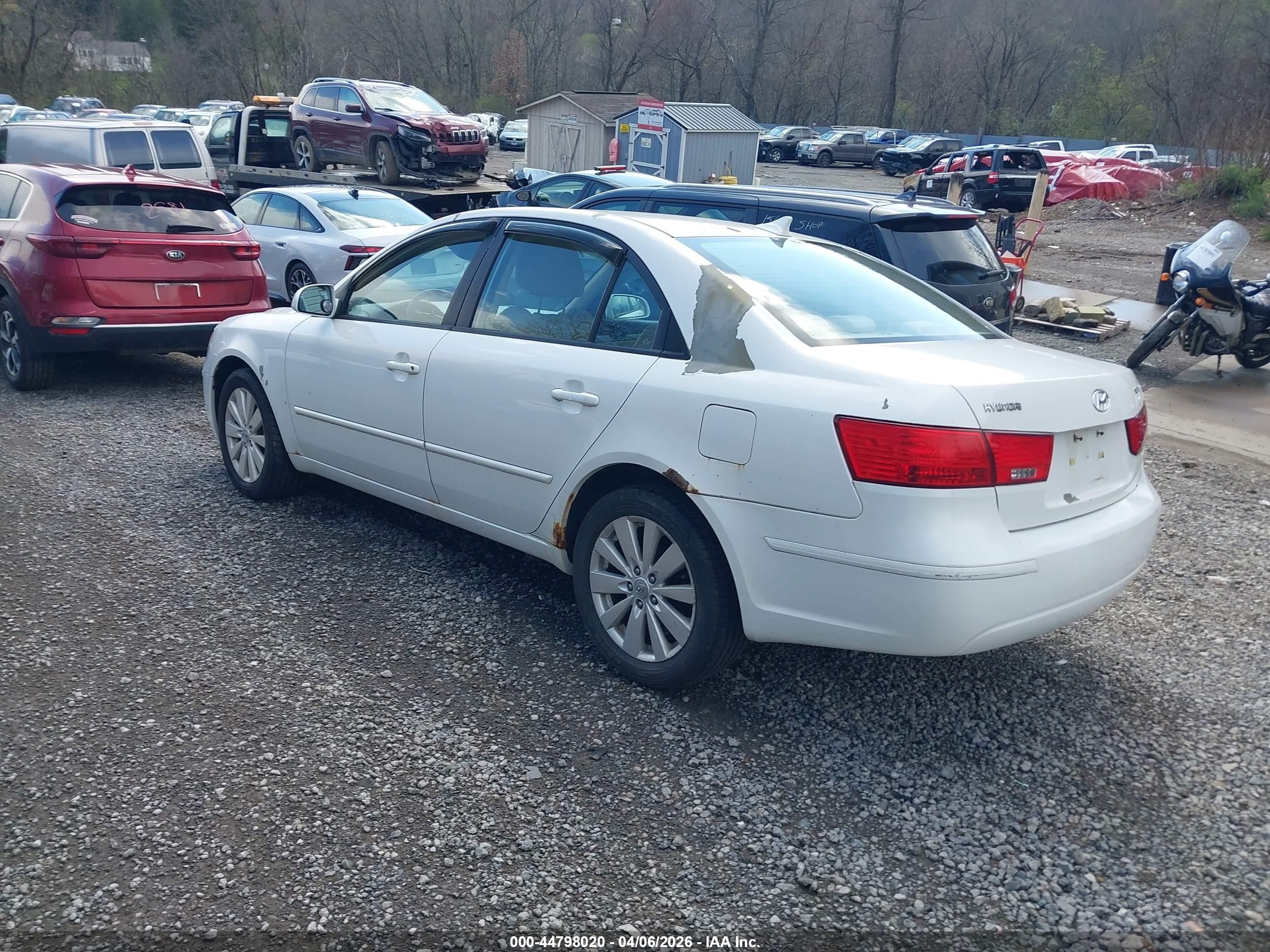 2010 Hyundai Sonata Gls White vin: 5NPET4AC1AH657326