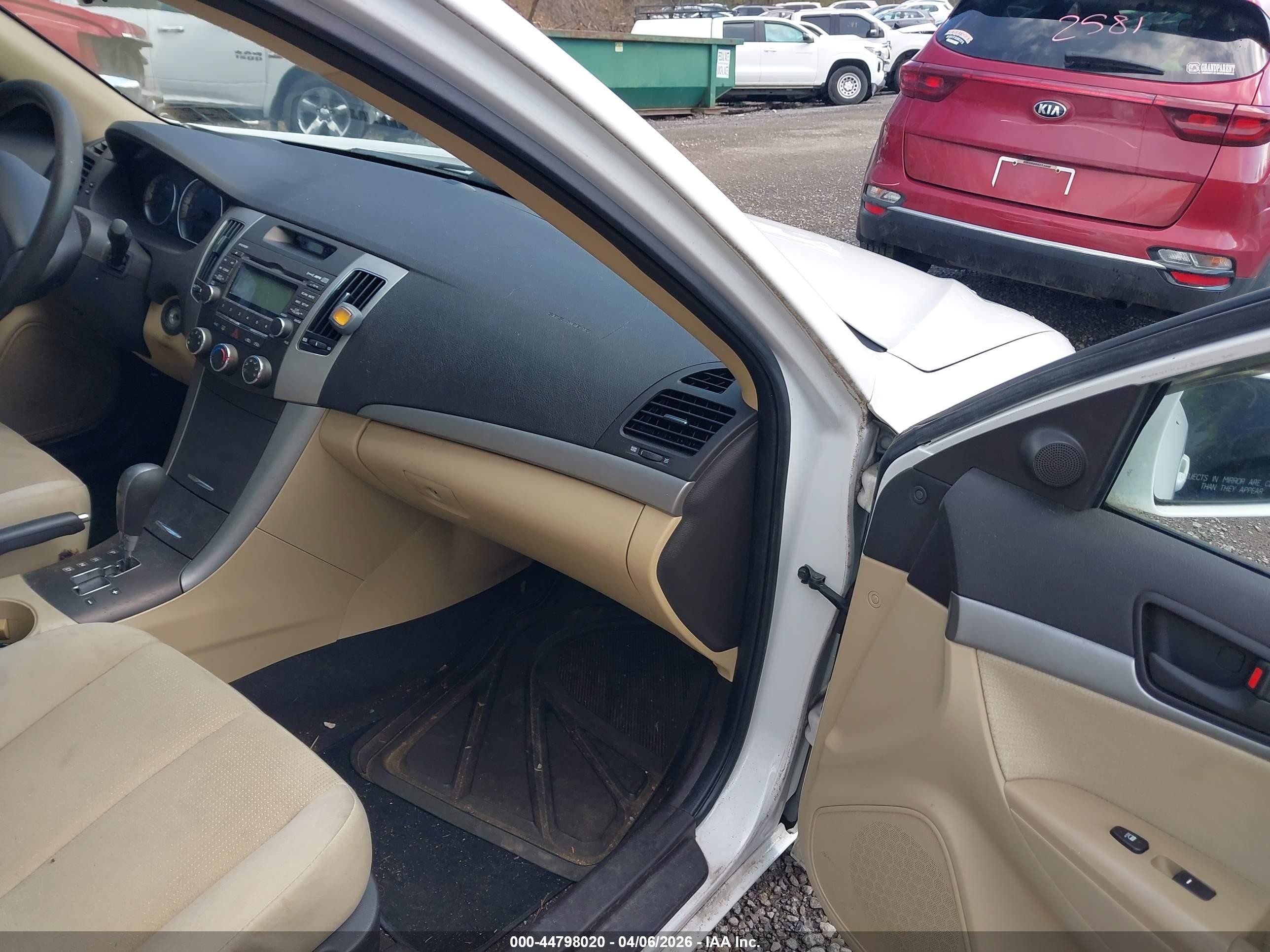 2010 Hyundai Sonata Gls White vin: 5NPET4AC1AH657326