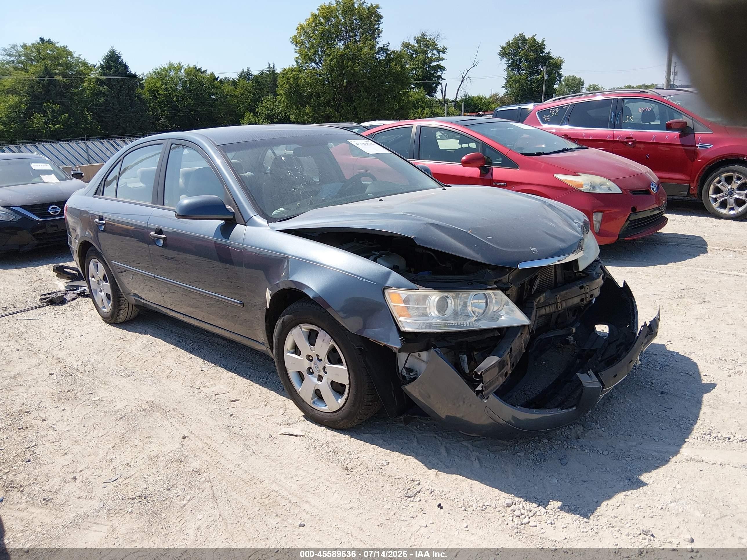 2010 Hyundai Sonata Gls Light Blue vin: 5NPET4AC2AH609155