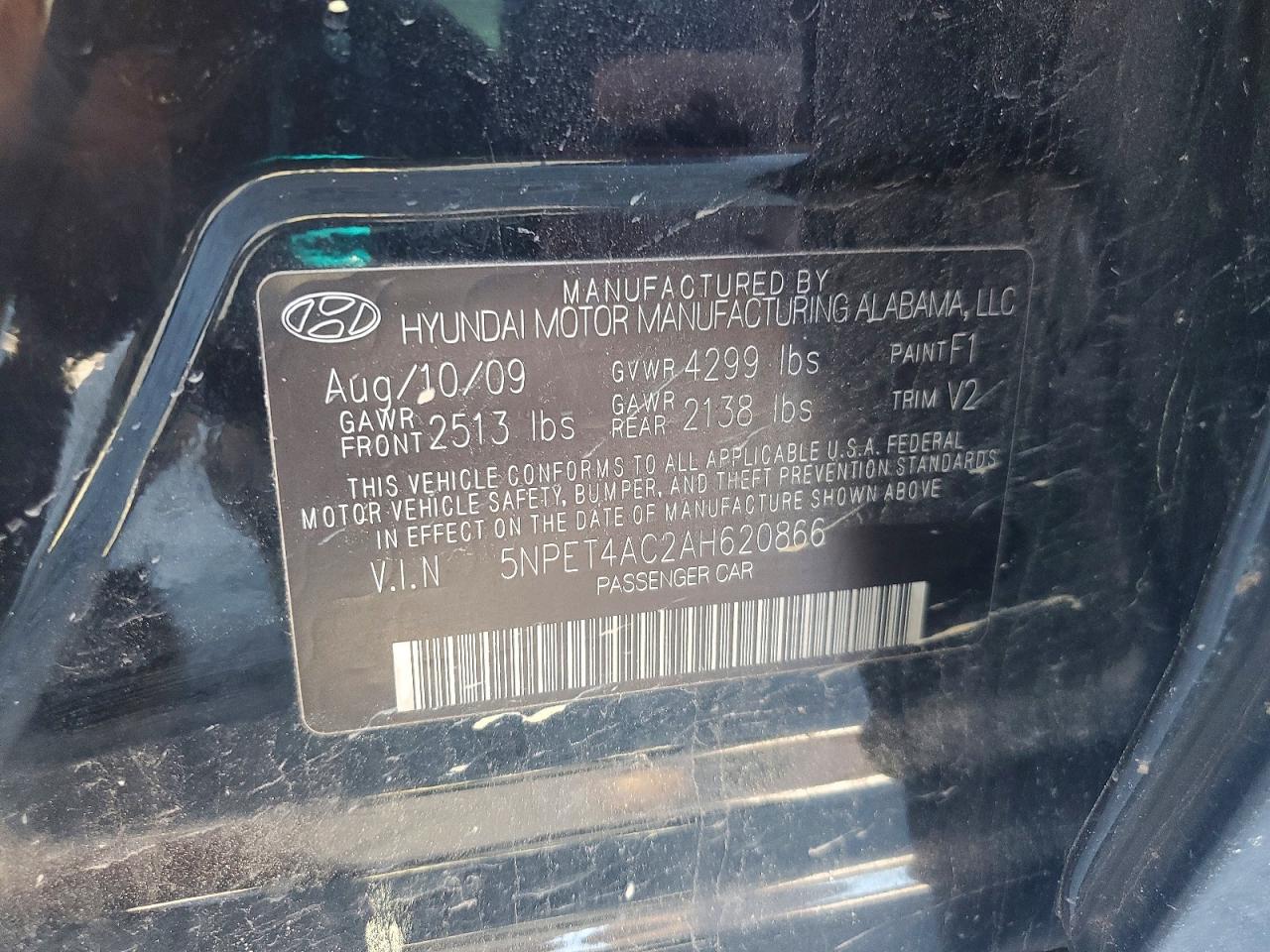 2010 Hyundai Sonata Gls Black vin: 5NPET4AC2AH620866