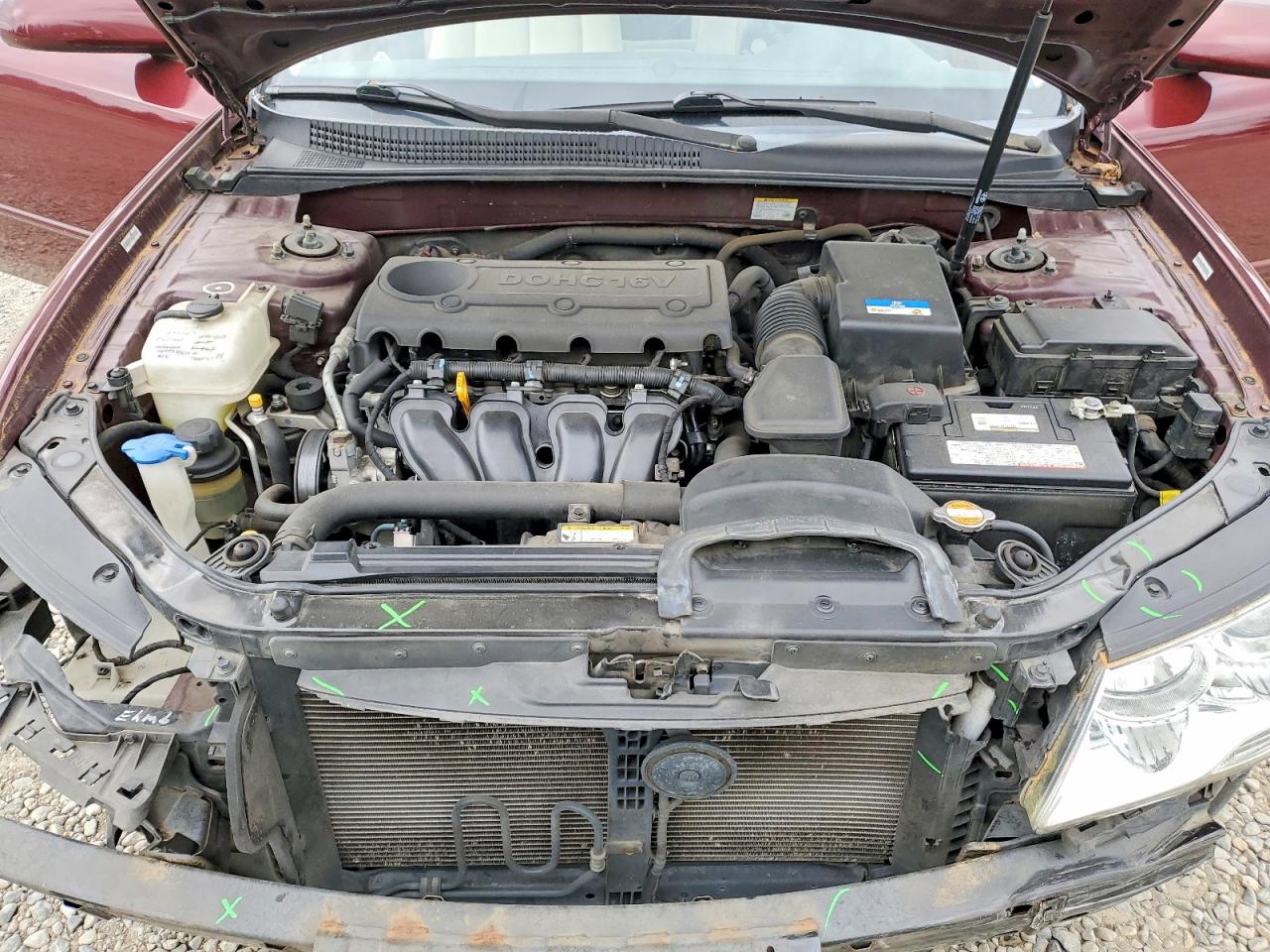 2010 Hyundai Sonata Gls Burgundy vin: 5NPET4AC2AH622908