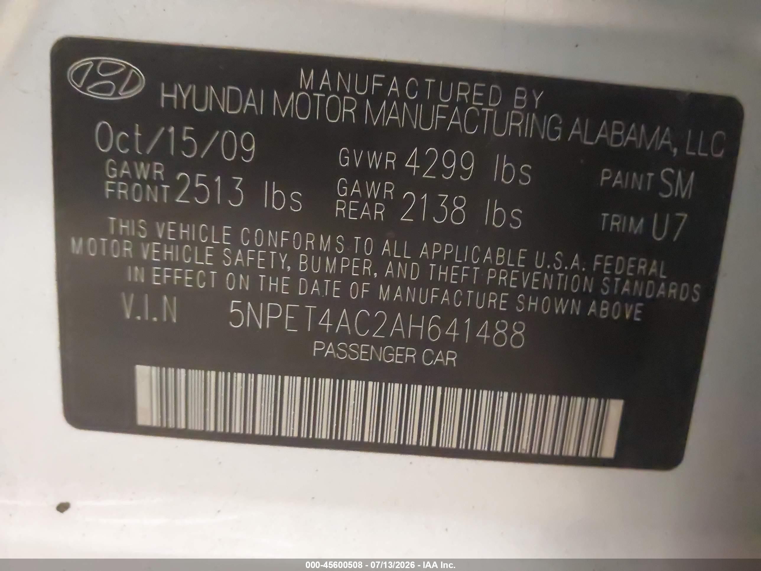 2010 Hyundai Sonata Gls Silver vin: 5NPET4AC2AH641488
