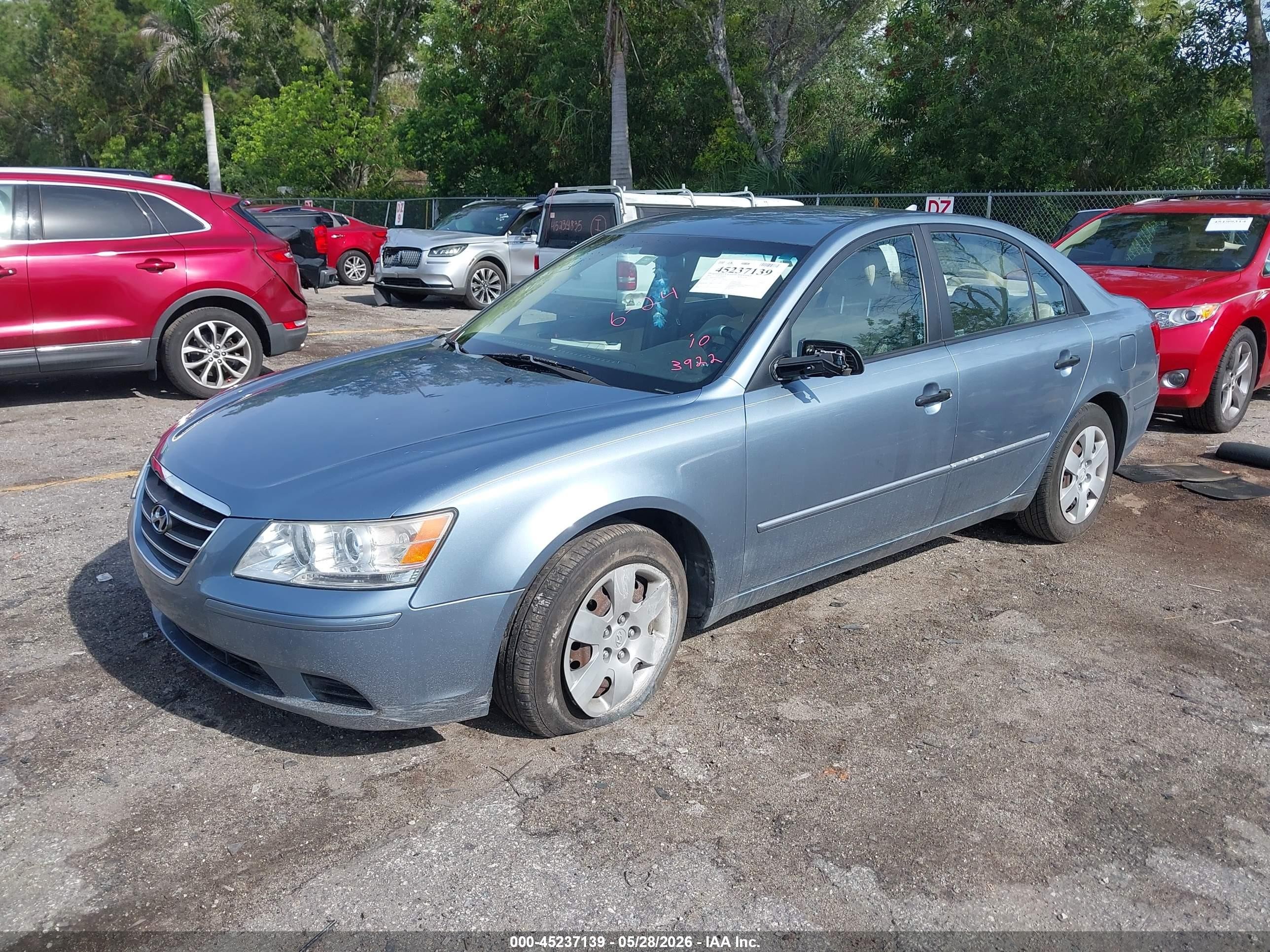 2010 Hyundai Sonata Gls Blue vin: 5NPET4AC2AH643922