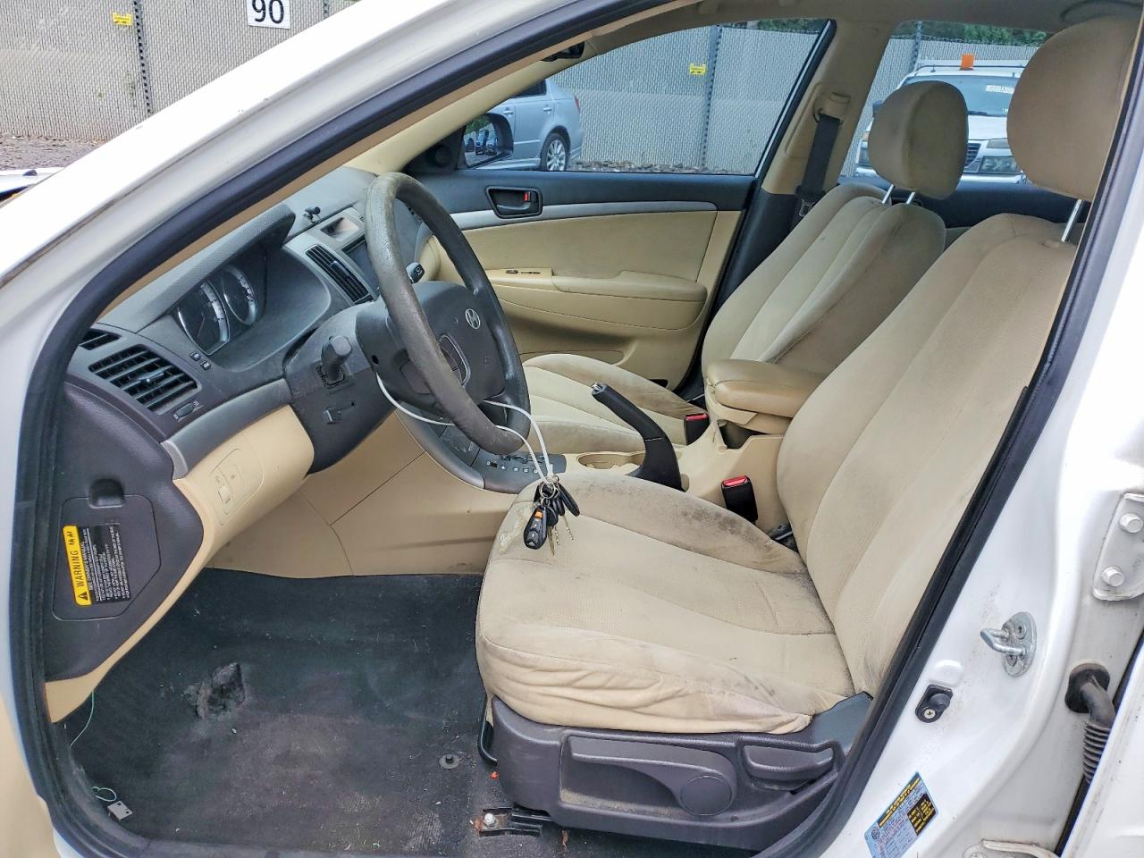 2010 Hyundai Sonata Gls White vin: 5NPET4AC3AH583116