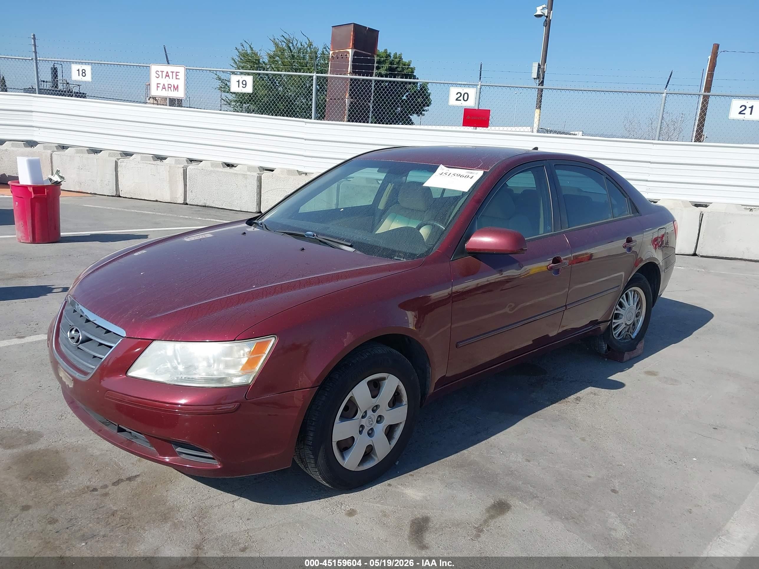 2010 Hyundai Sonata Gls Burgundy vin: 5NPET4AC4AH575929