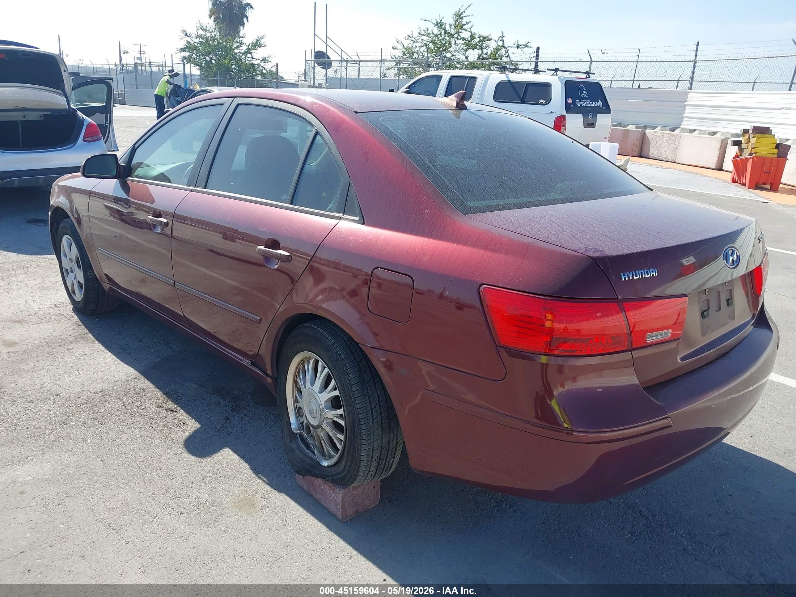 2010 Hyundai Sonata Gls Burgundy vin: 5NPET4AC4AH575929