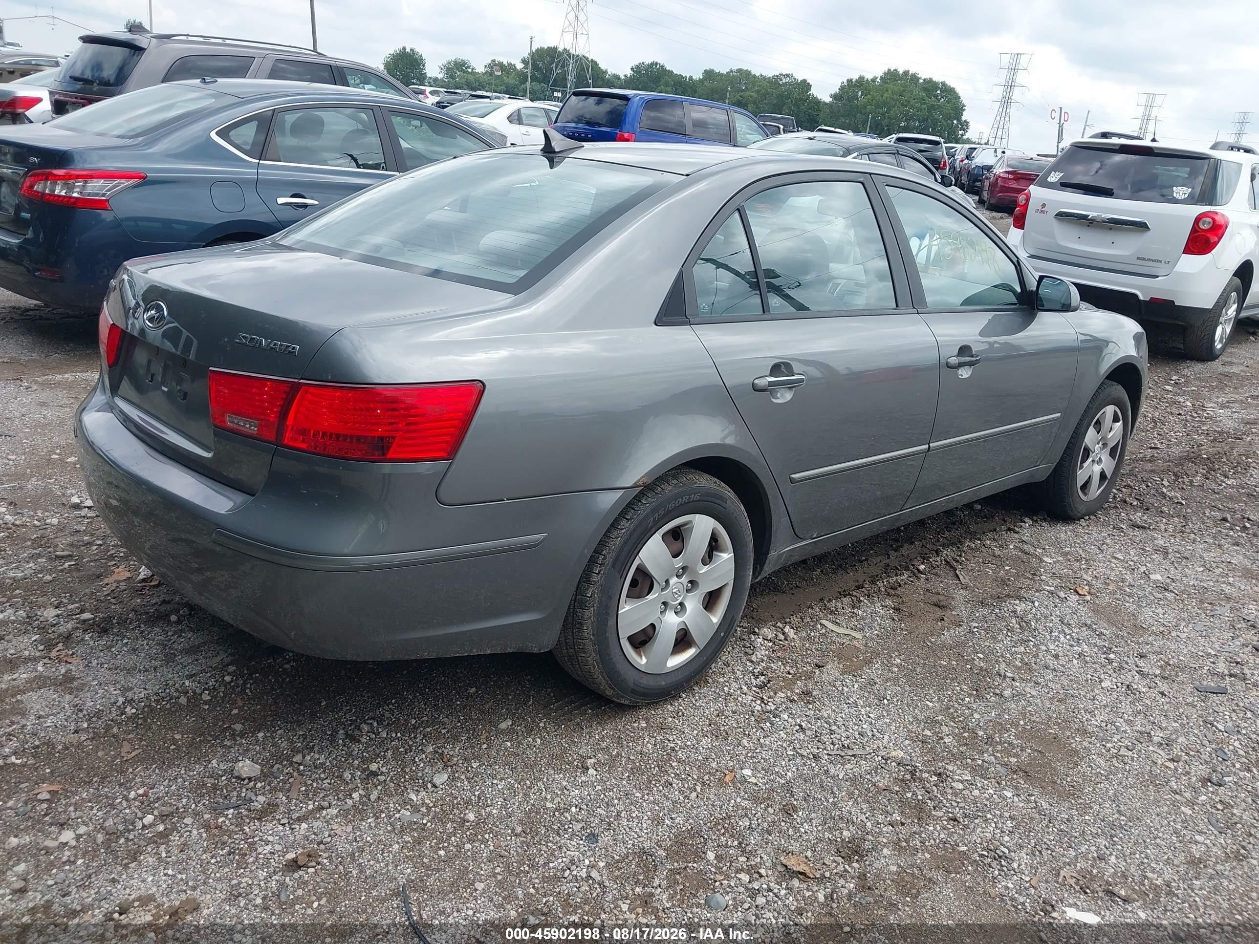 2010 Hyundai Sonata Gls Gray vin: 5NPET4AC4AH578071